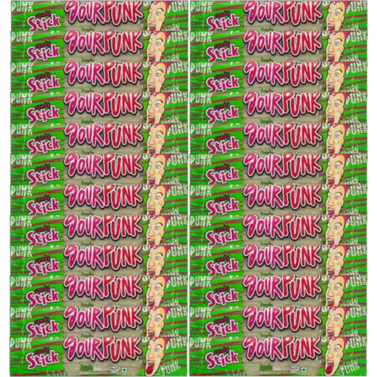 Image of Sour Punk Apple Flavour Candy Stick 24 x 40g