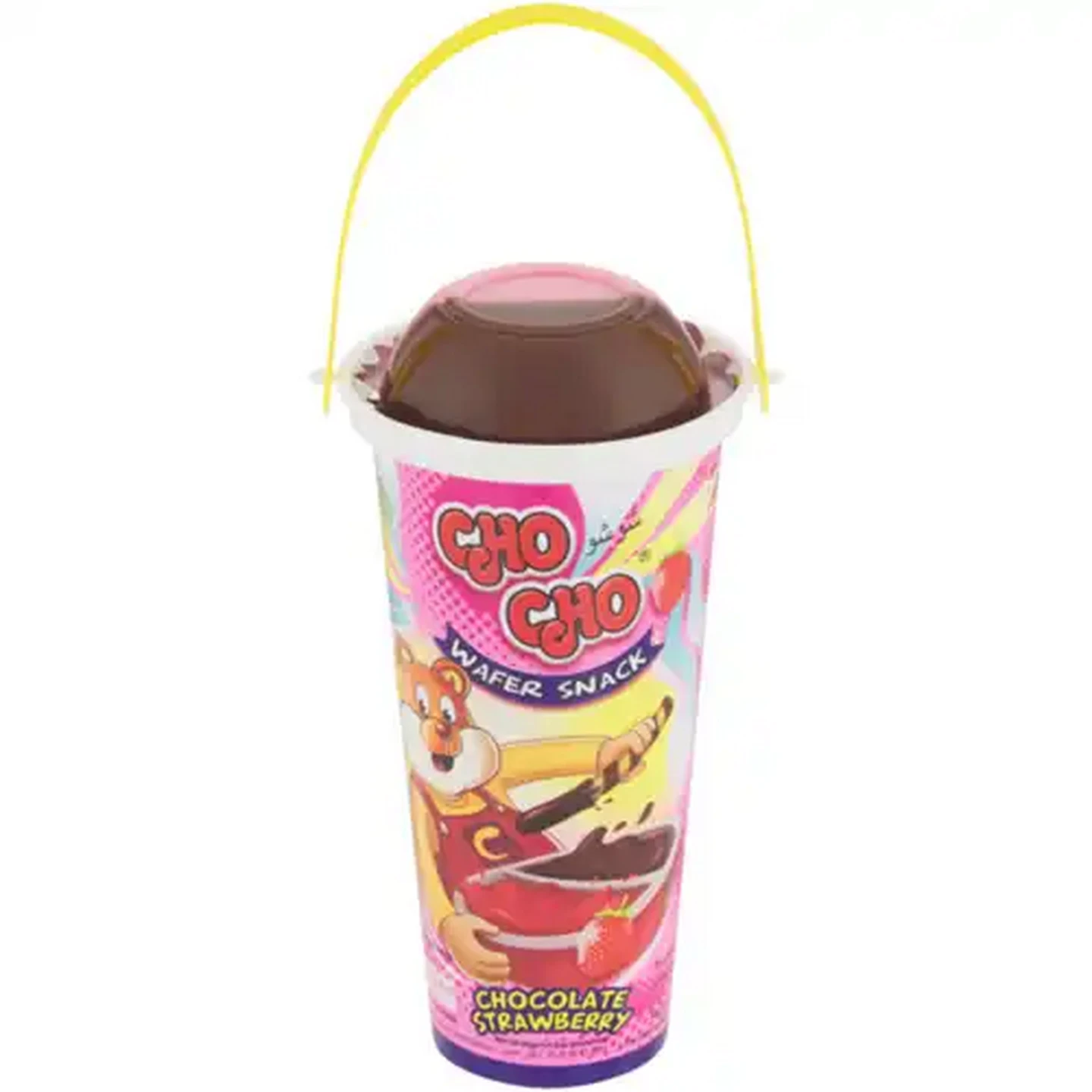 Image of Cho Cho Wafer Snack with Chocolate & Strawberry Dip 35g