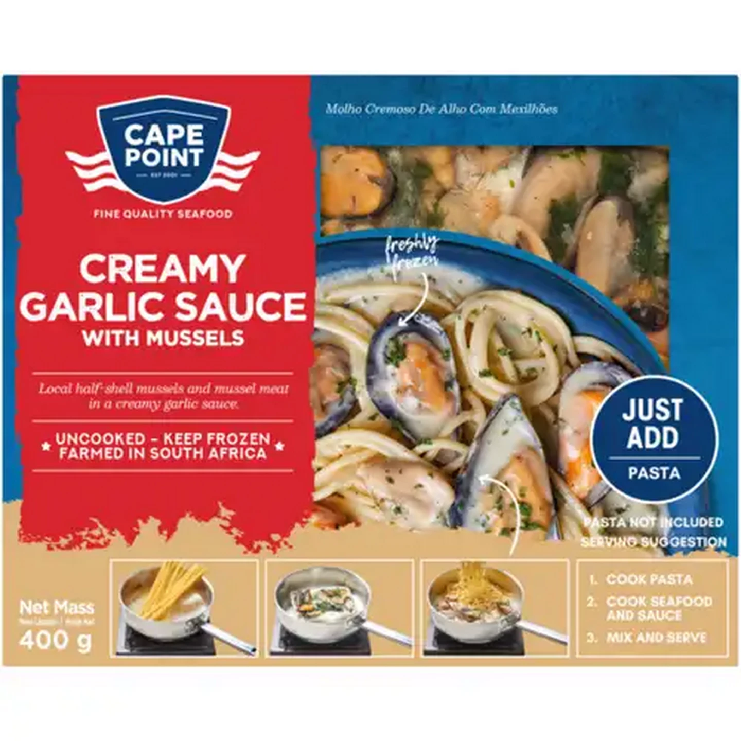 Image of Cape Point Frozen Creamy Garlic Sauce with Mussels 400g