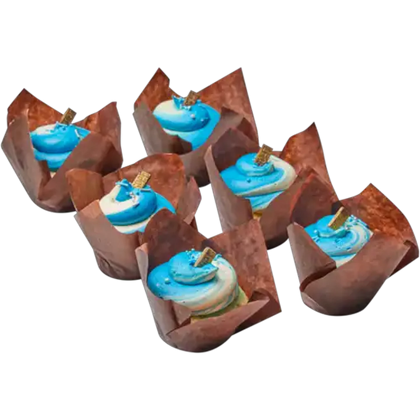 Image of Soet Cakes Blue Ombre Party Cupcakes 6 Pack