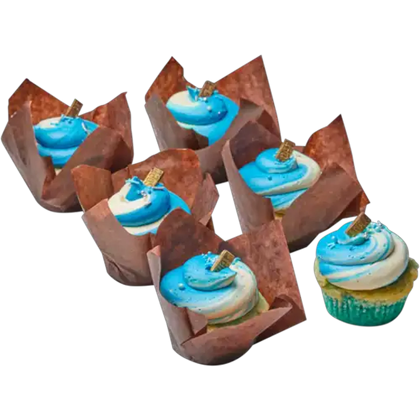 Image of Soet Cakes Blue Ombre Party Cupcakes 6 Pack