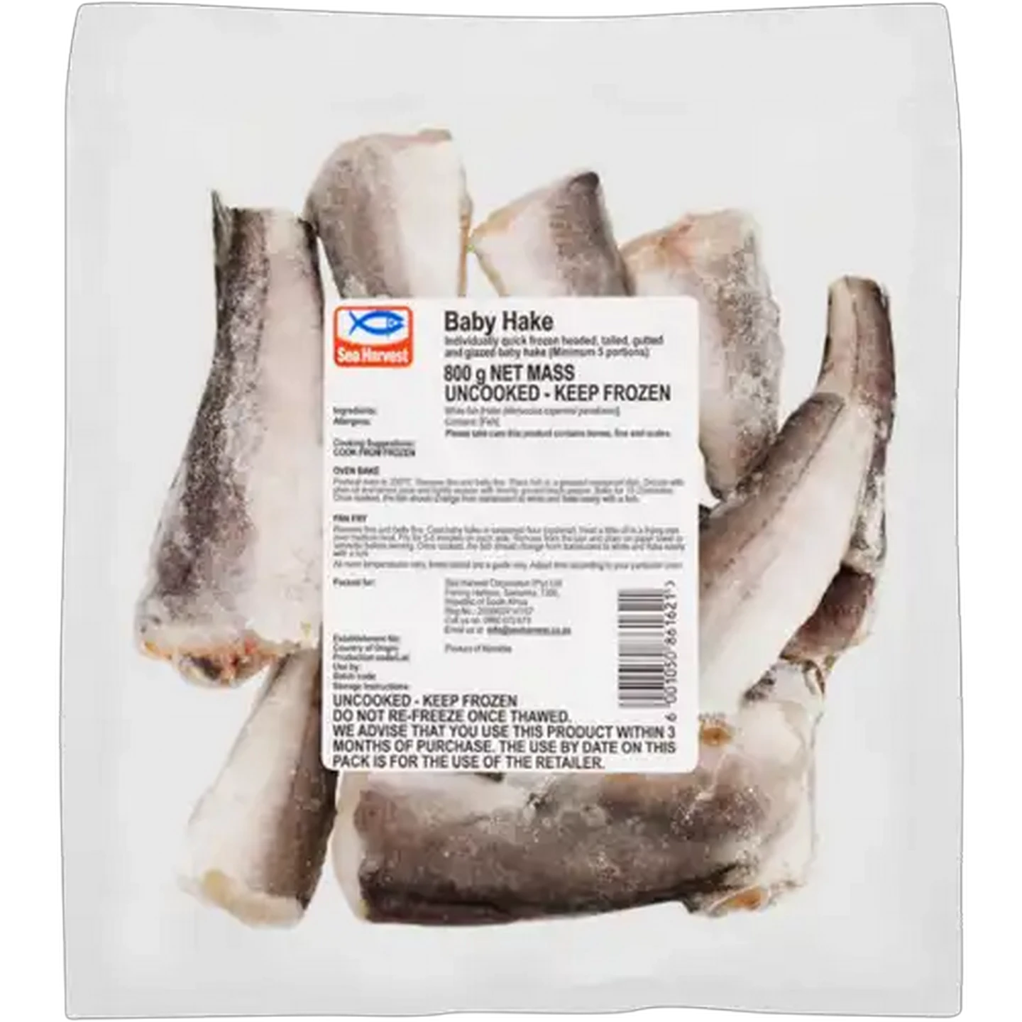 Image of Sea Harvest Frozen Baby Hake 800g