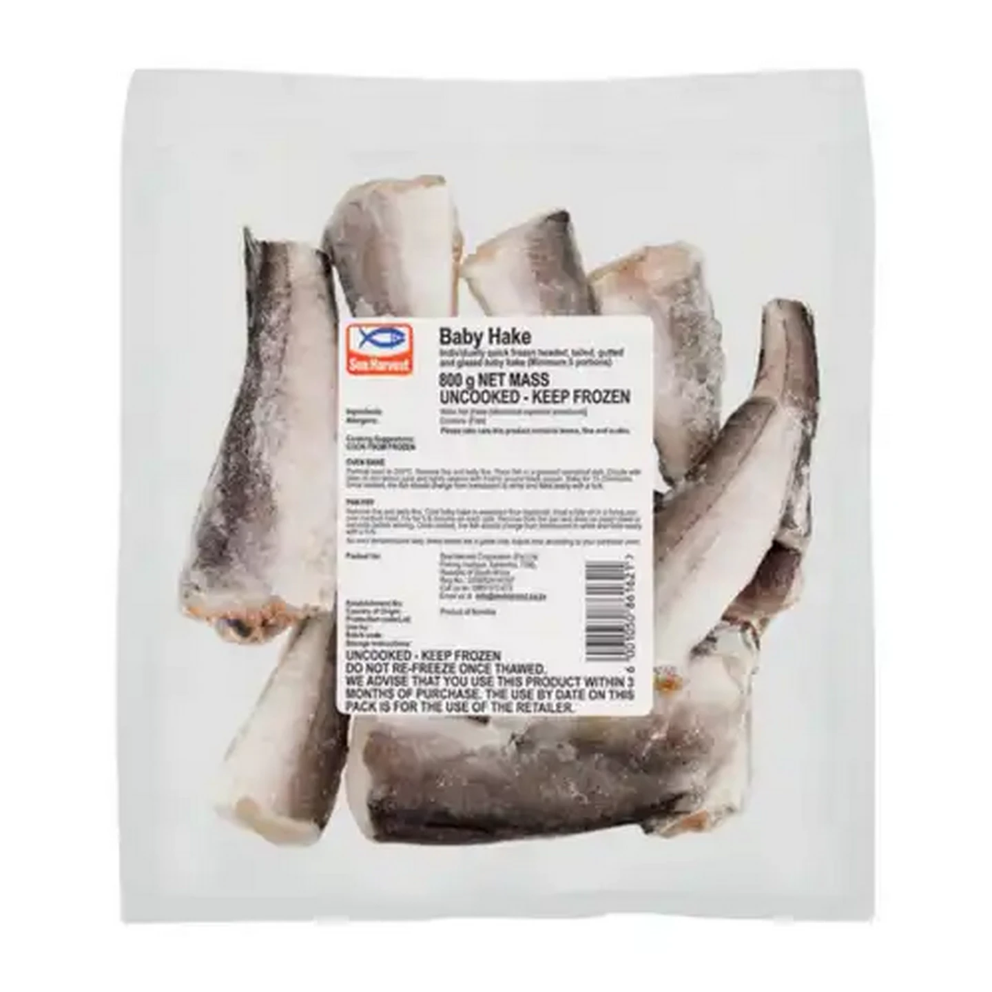 Image of Sea Harvest Frozen Baby Hake 800g