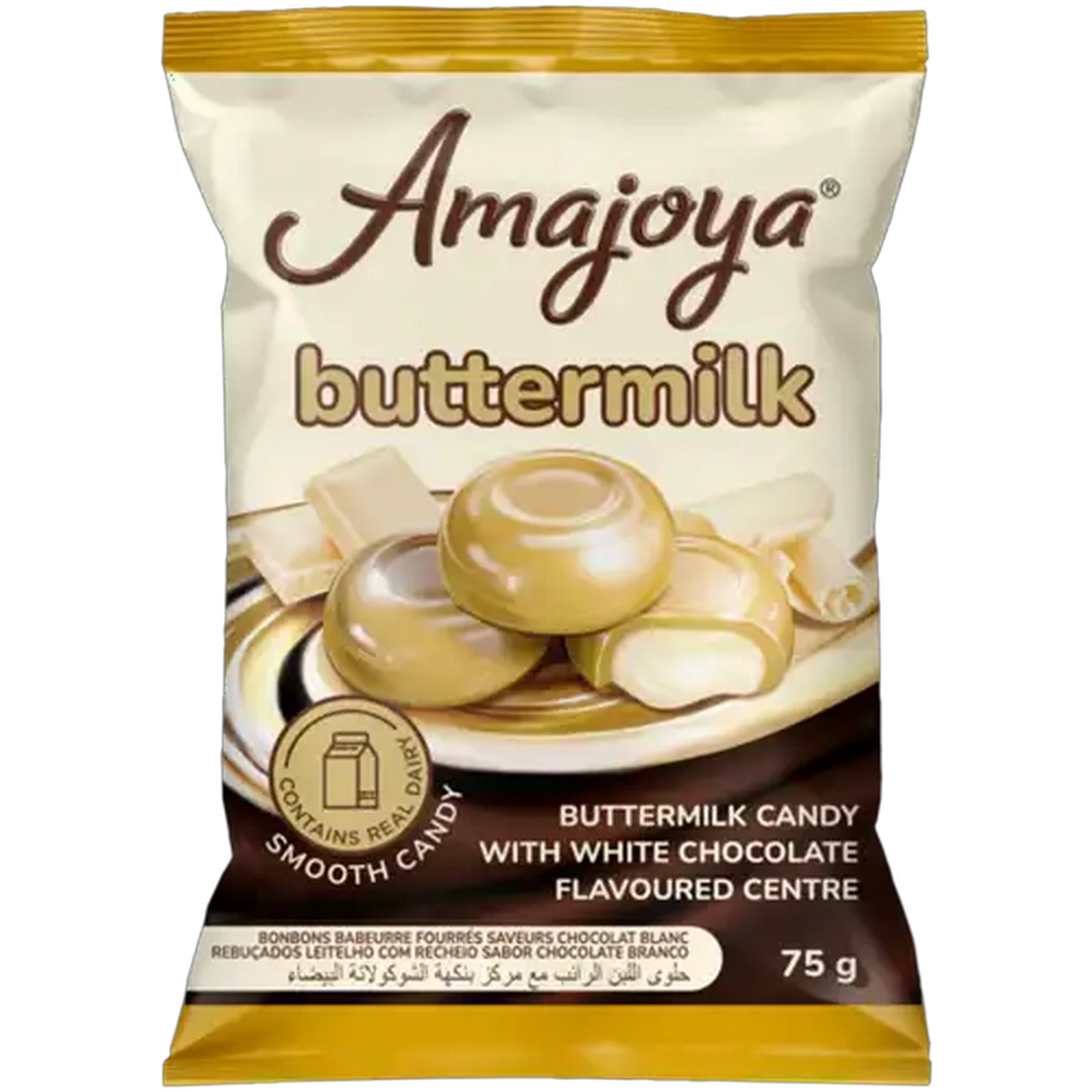 Image of Amajoya Buttermilk Candy with White Chocolate Flavoured Centre 75g