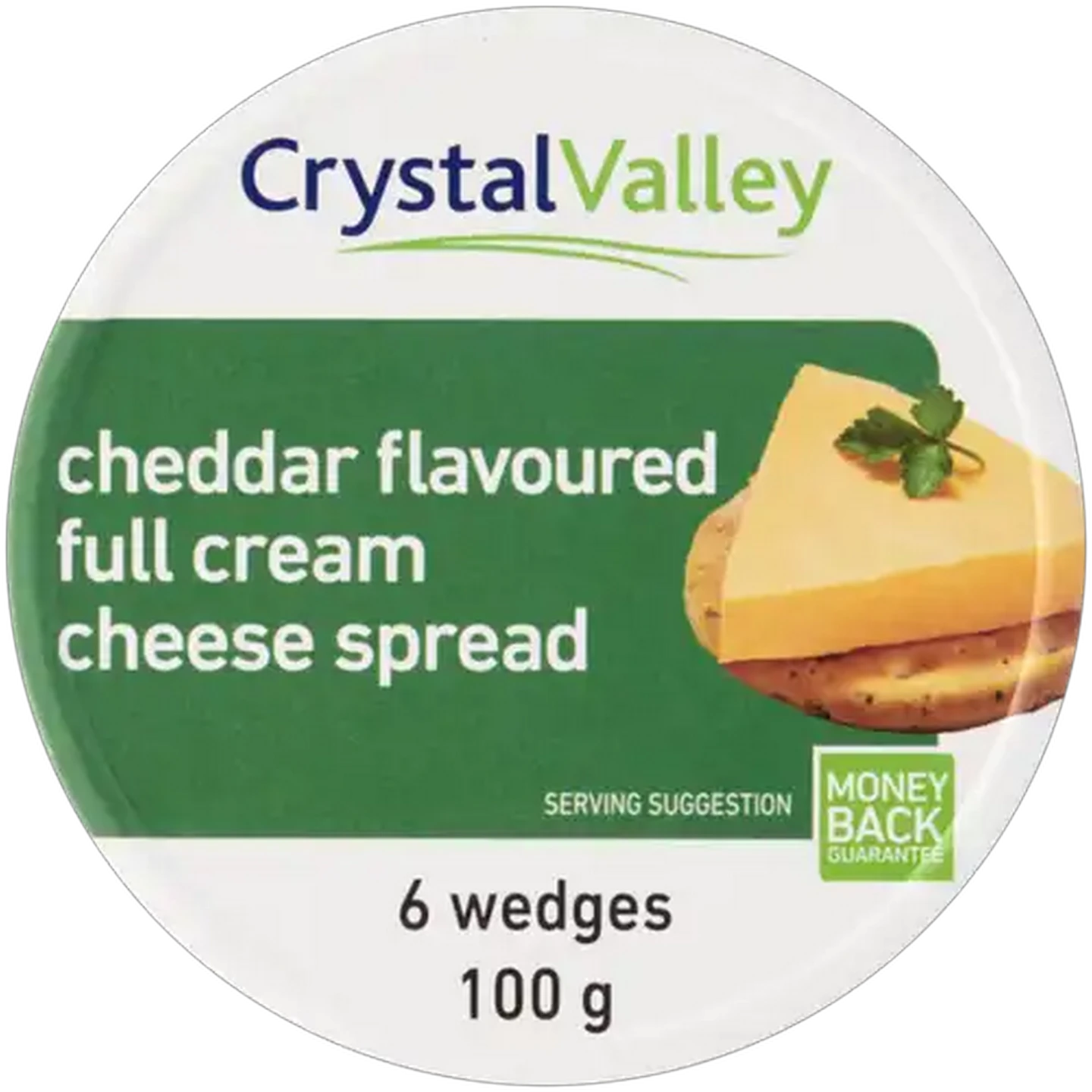 Image of Crystal Valley Cheddar Flavoured Full Cream Cheese Spread 6 Pack