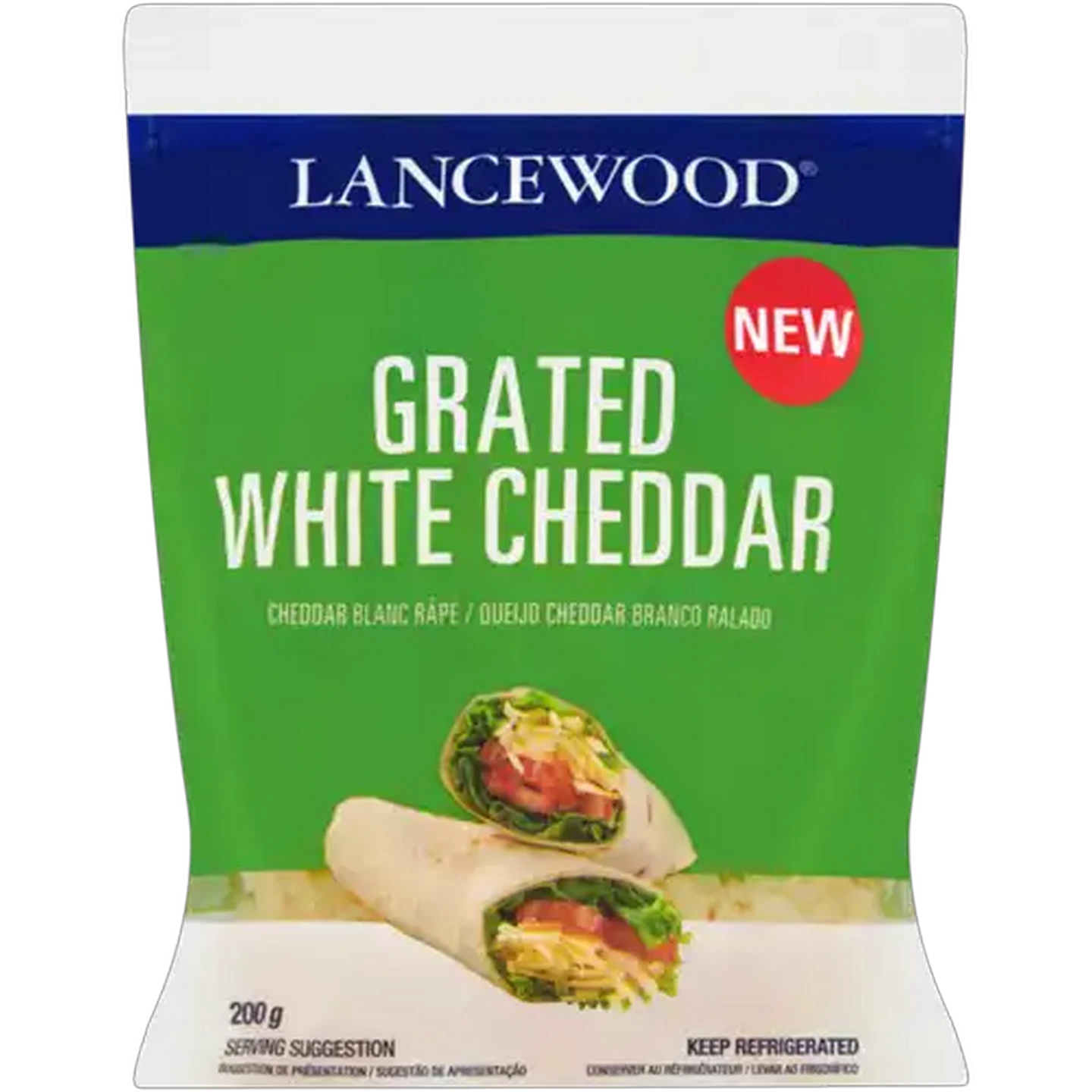 Image of LANCEWOOD Grated White Cheddar Cheese 200g