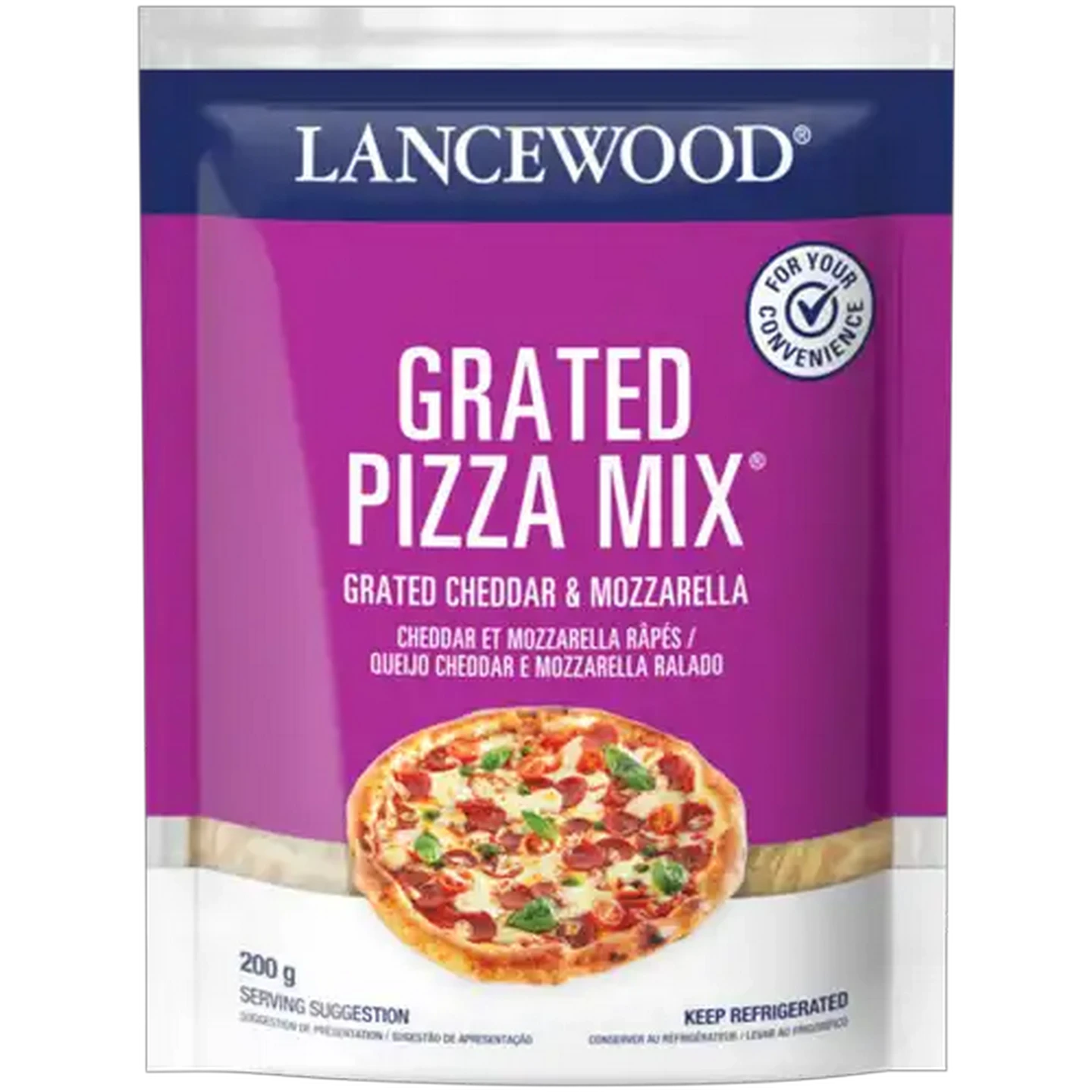 Image of LANCEWOOD Grated Pizza Cheese Mix 200g