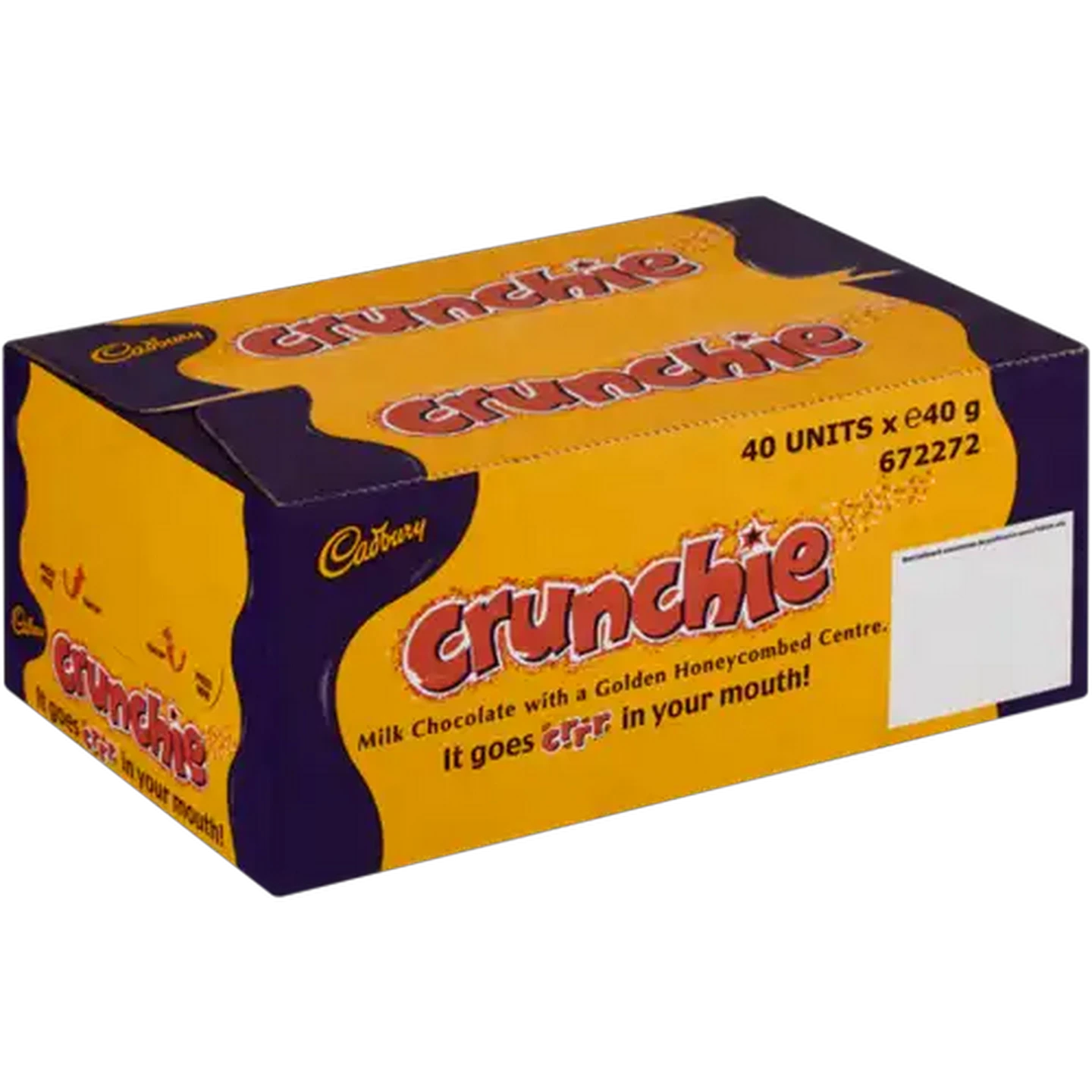 Image of Cadbury Crunchie Milk Chocolate Bars Pack 40 x 40g