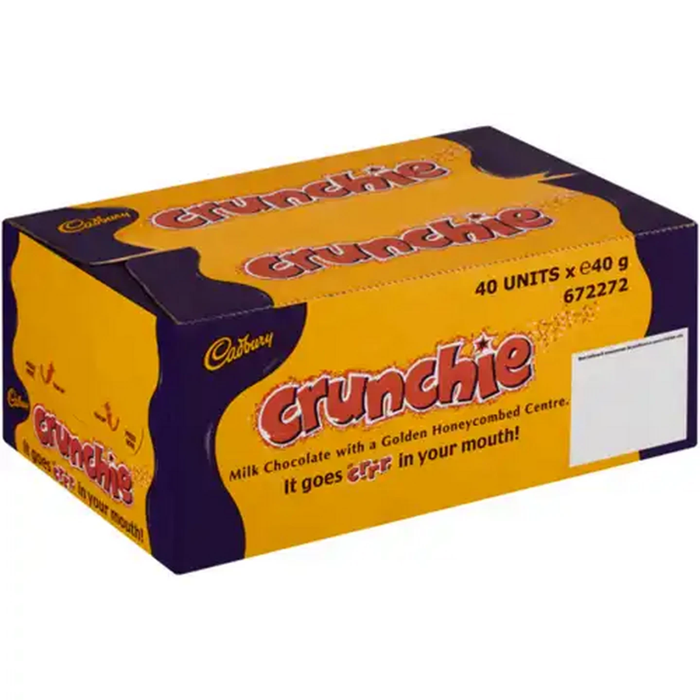Image of Cadbury Crunchie Milk Chocolate Bars Pack 40 x 40g