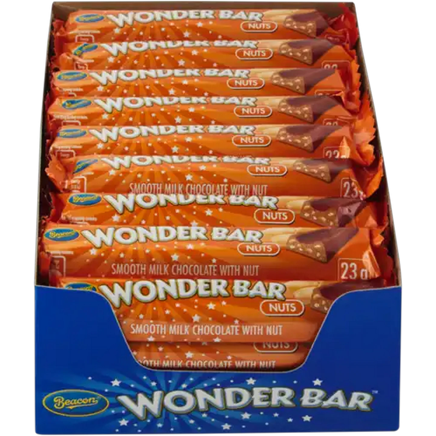 Image of Wonder Bar Smooth Milk Chocolate With Nuts 48 x 23g