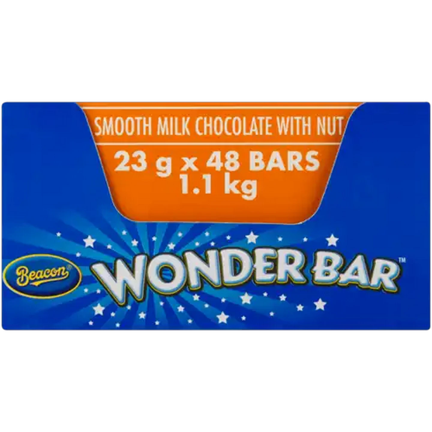 Image of Wonder Bar Smooth Milk Chocolate With Nuts 48 x 23g