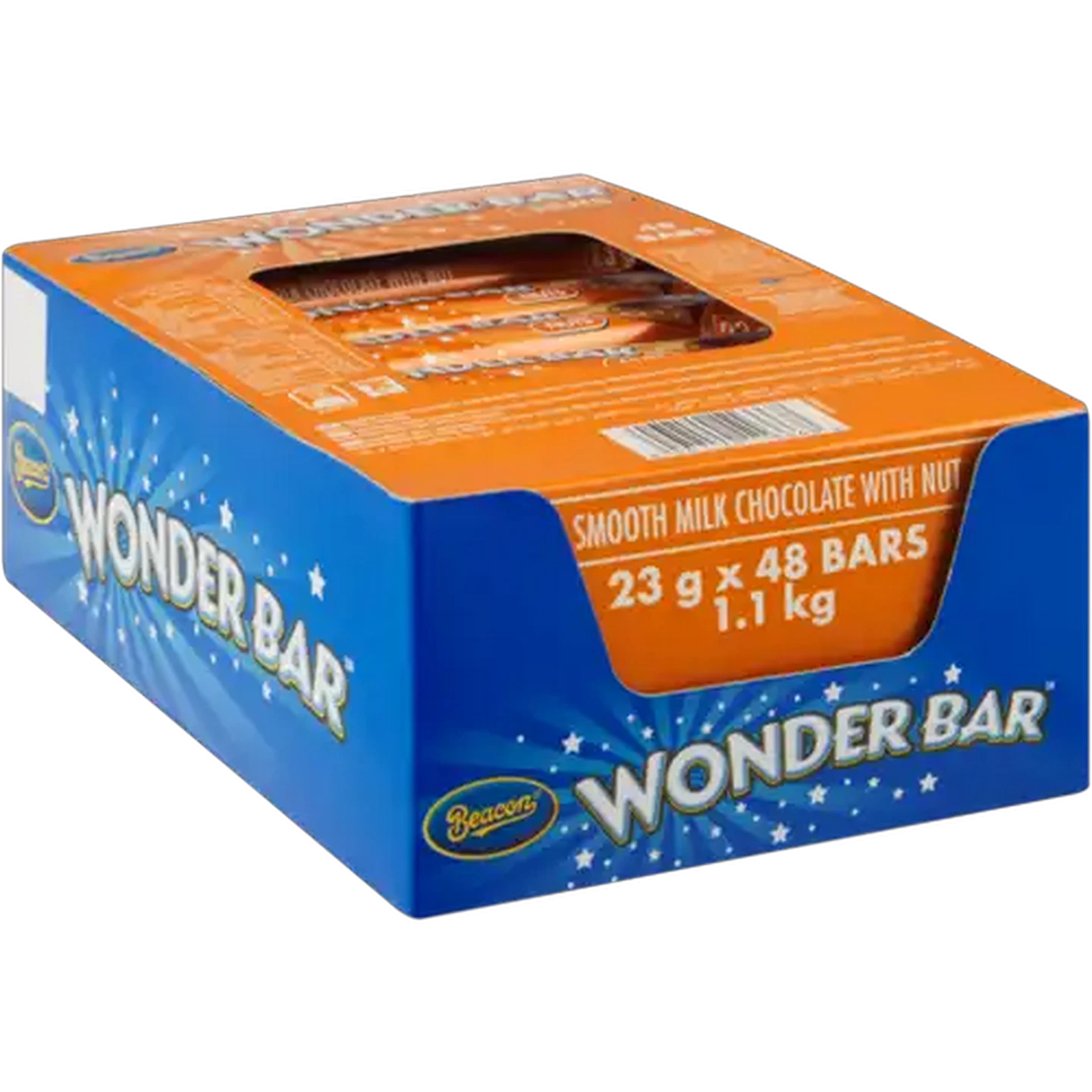 Image of Wonder Bar Smooth Milk Chocolate With Nuts 48 x 23g