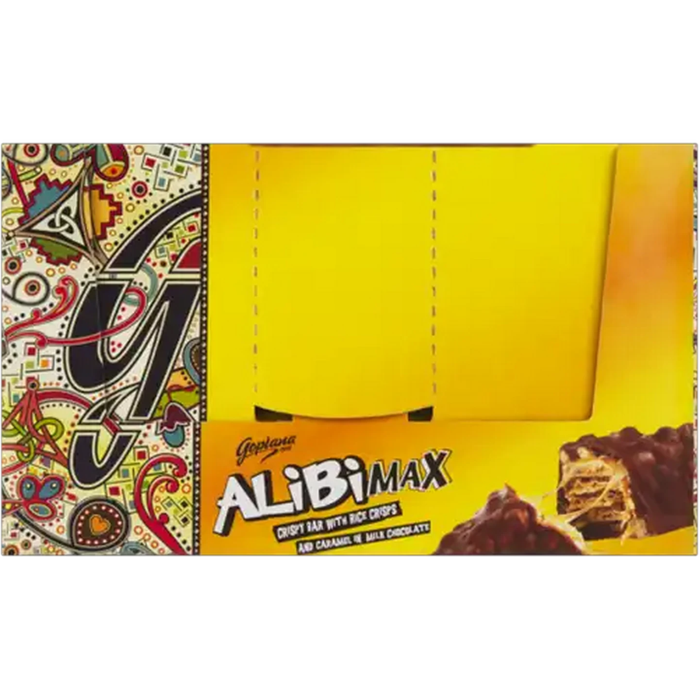 Image of Alibi Max Rice Crisps & Caramel Milk Chocolate Bar 32 Pack