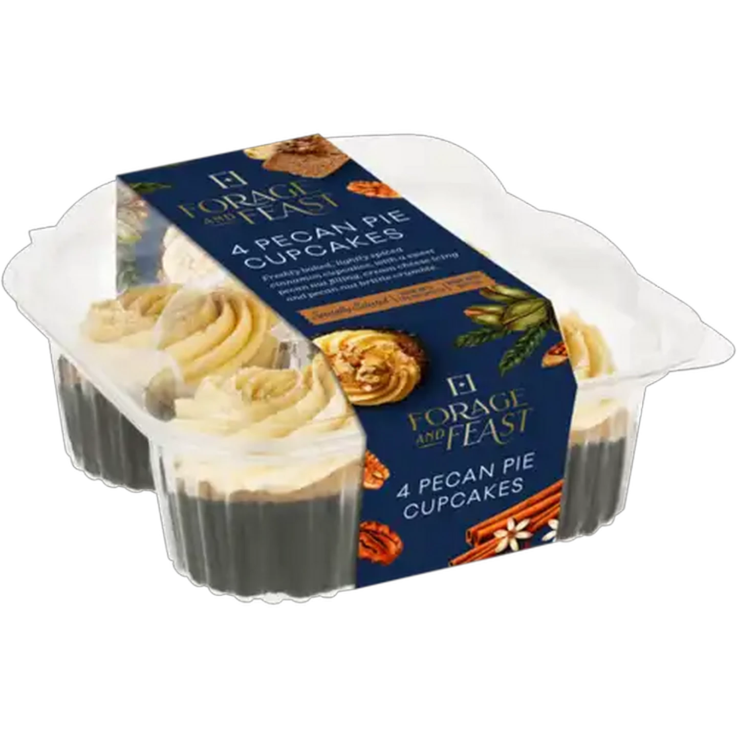 Image of Forage And Feast Pecan Pie Cupcakes 4 Pack