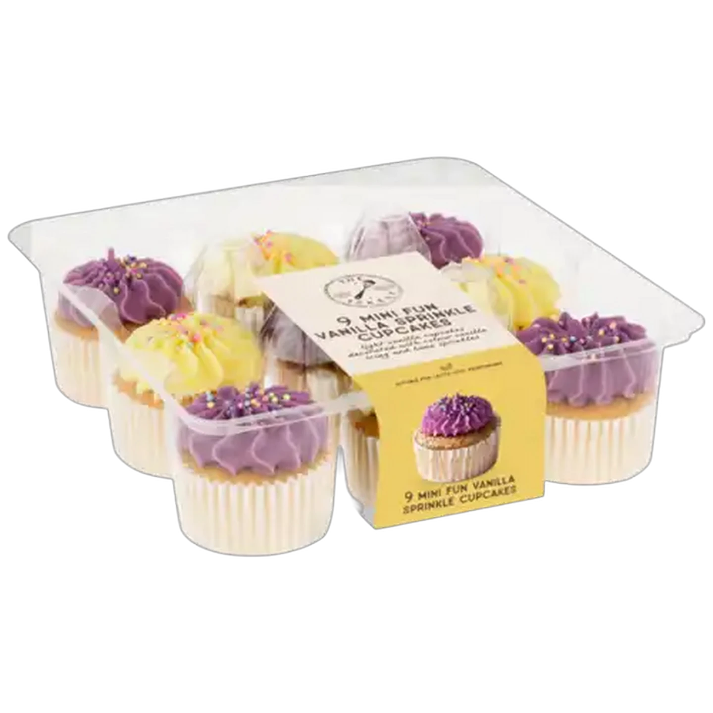 Image of The Bakery Mini Fun Vanilla Sprinkle Cupcakes 9 Pack