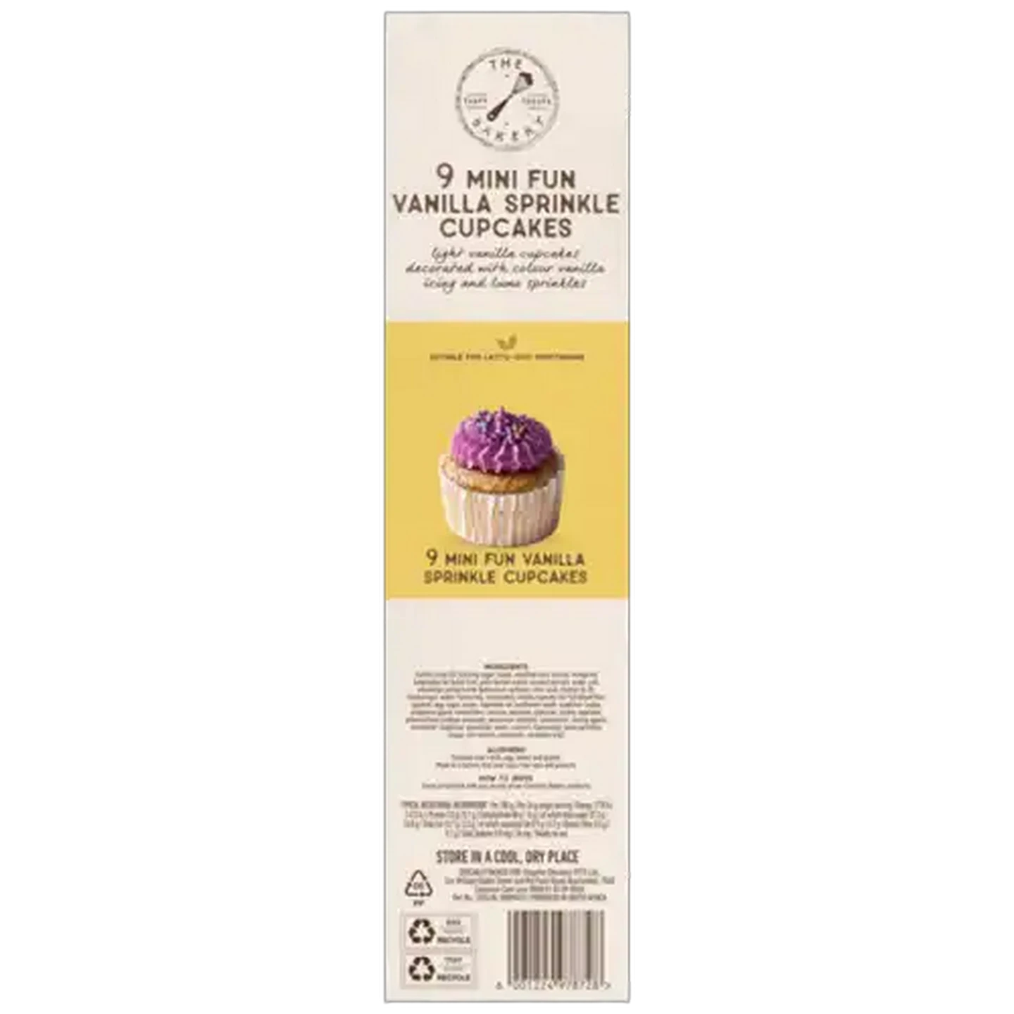 Image of The Bakery Mini Fun Vanilla Sprinkle Cupcakes 9 Pack