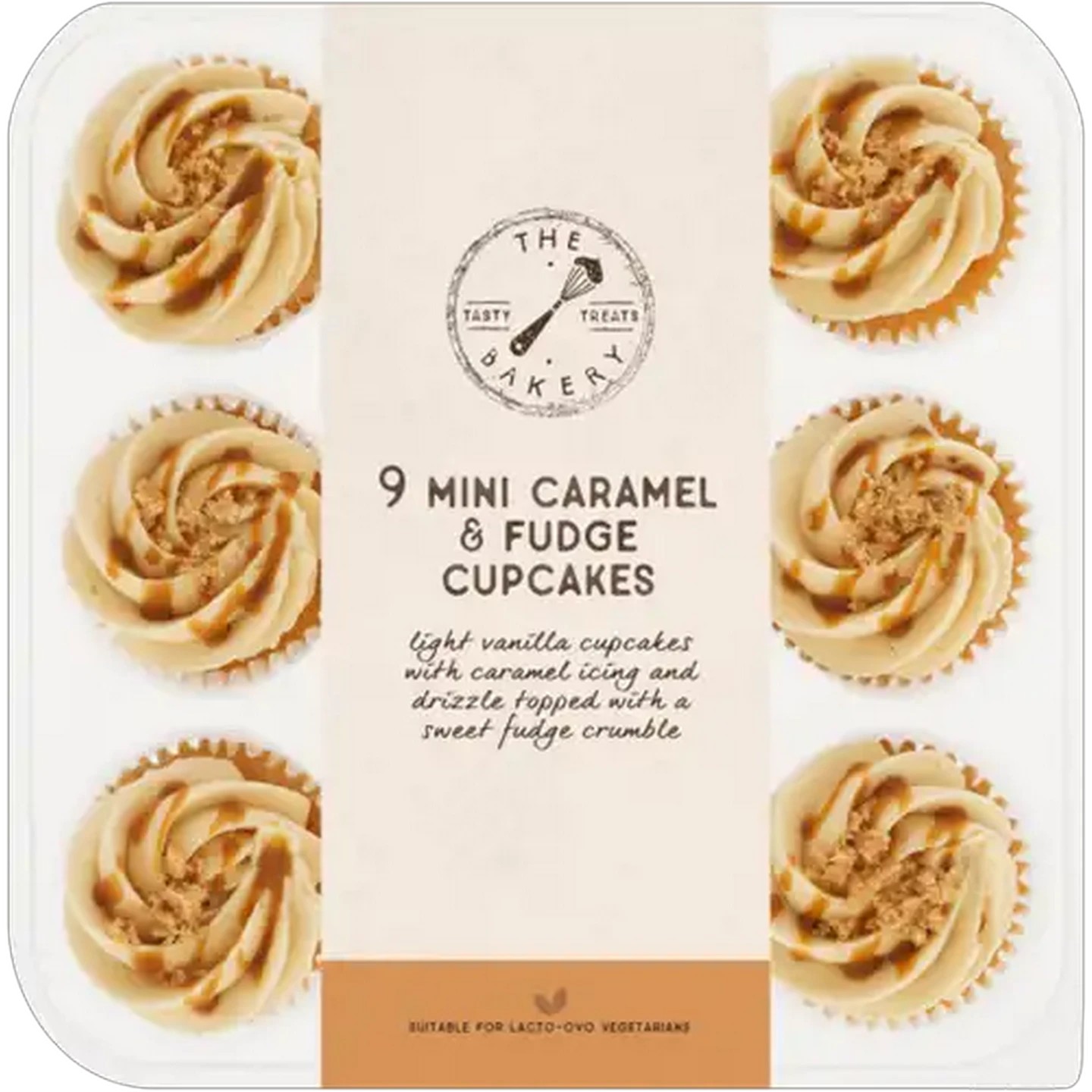 Image of The Bakery Mini Caramel & Fudge Cupcakes 9 Pack