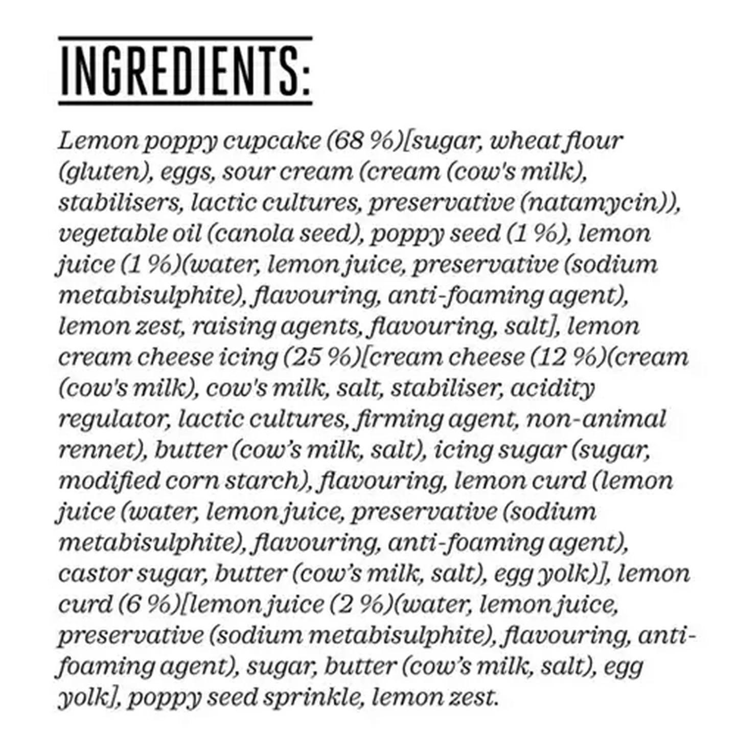 Image of Forage And Feast Lemon & Poppy Seed Cupcakes 4 Pack