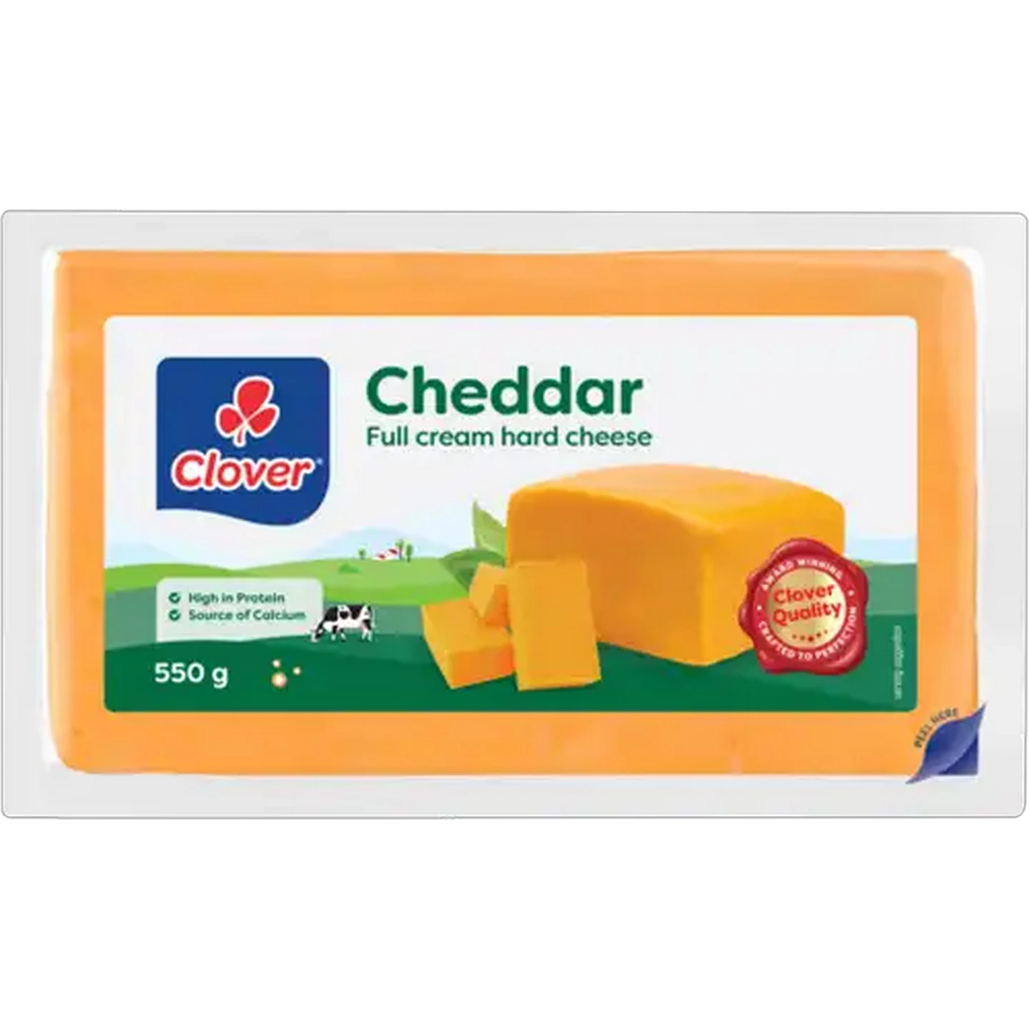 Image of Clover Full Cream Hard Cheddar Cheese 550g