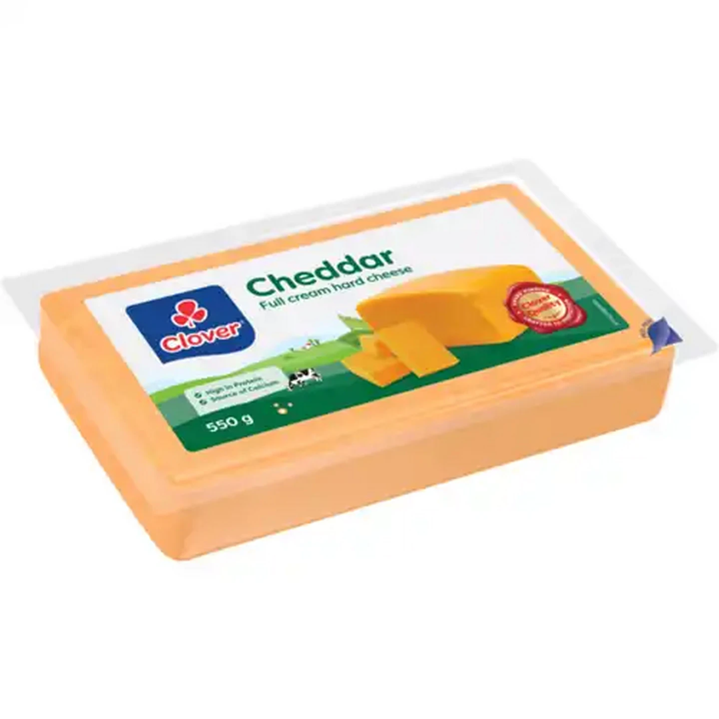 Image of Clover Full Cream Hard Cheddar Cheese 550g