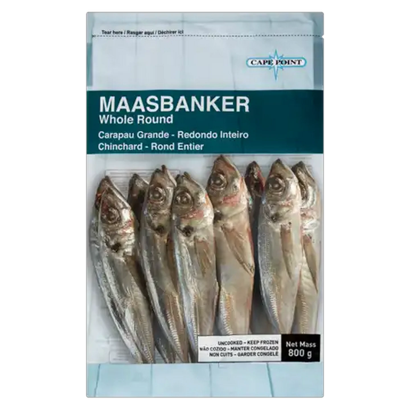 Image of Cape Point Frozen Maasbanker Whole Round Fish 800g