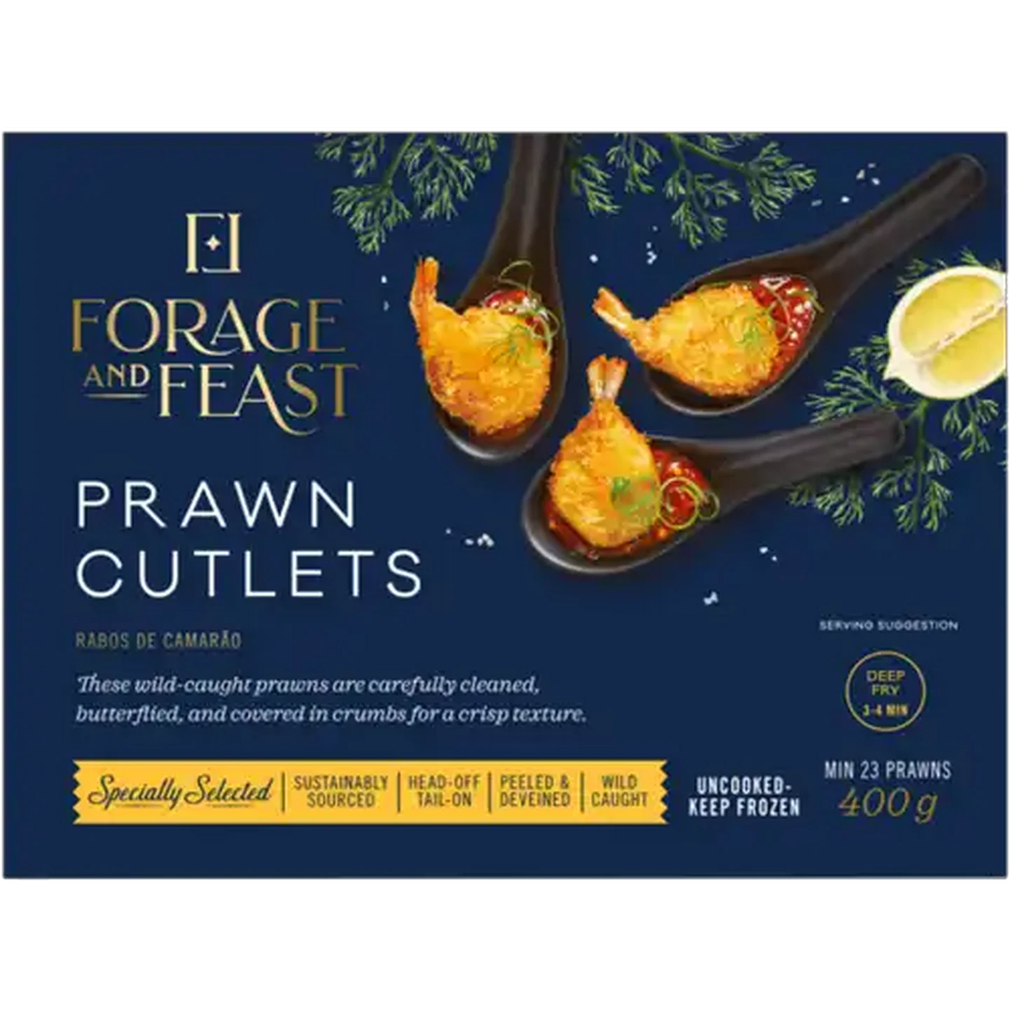Image of Forage And Feast Frozen Prawn Cutlets 400g