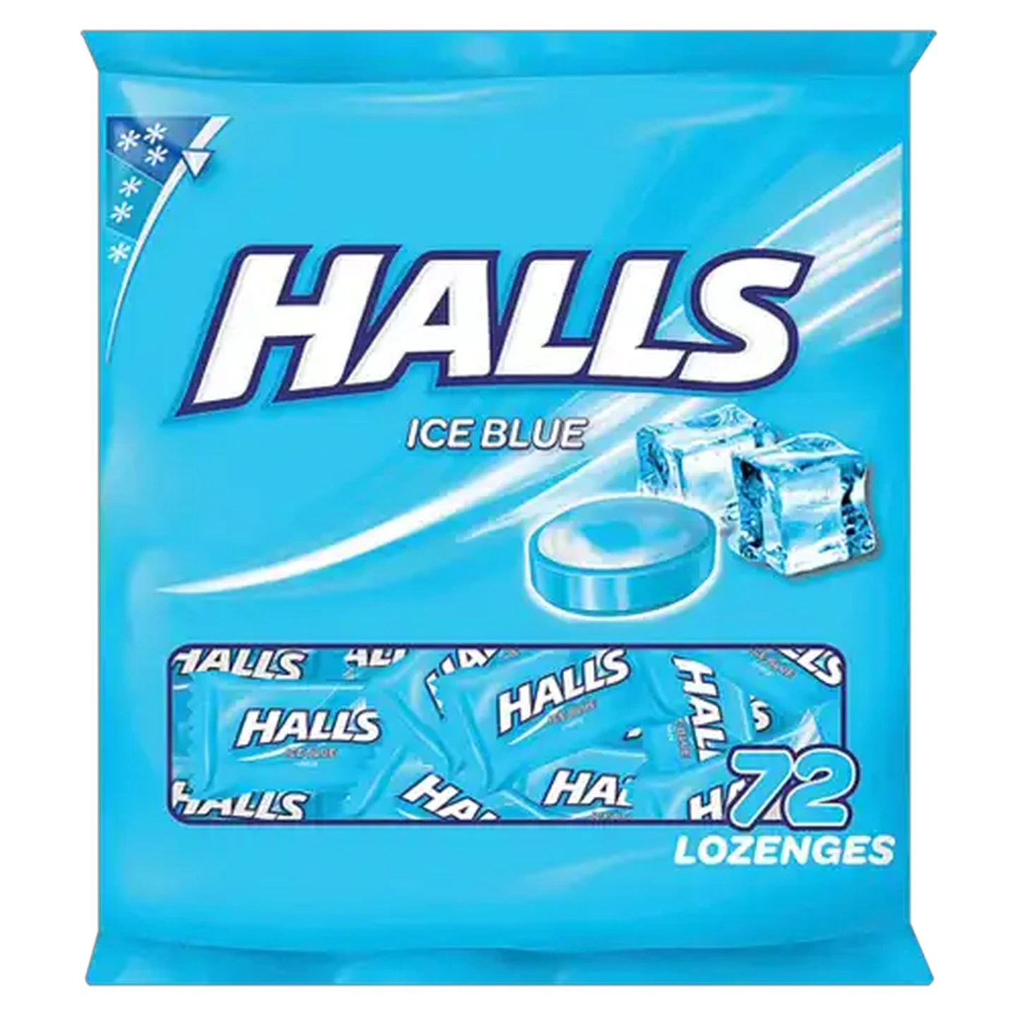 Image of HALLS Ice Blue Flavoured Lozenges 72 Pack
