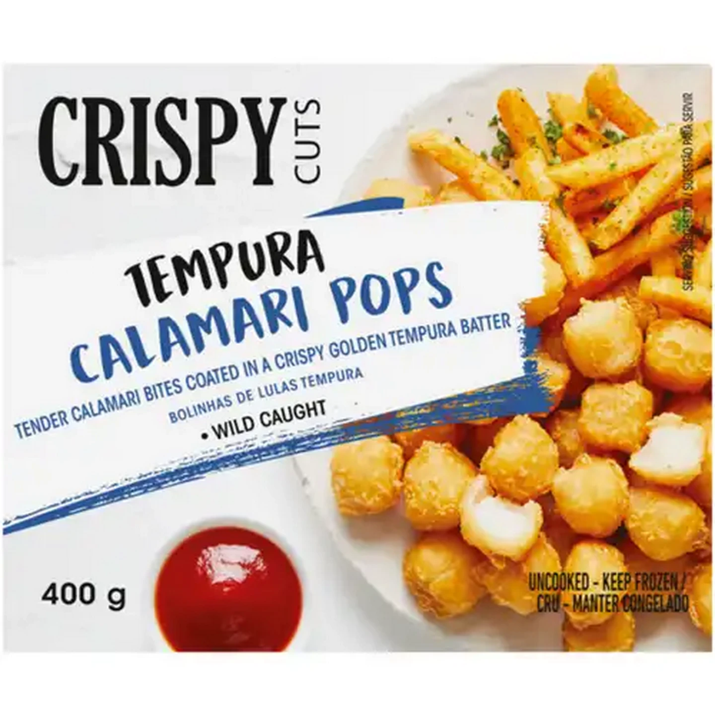 Image of Crispy Cuts Frozen Tempura Calamari Pops 400g