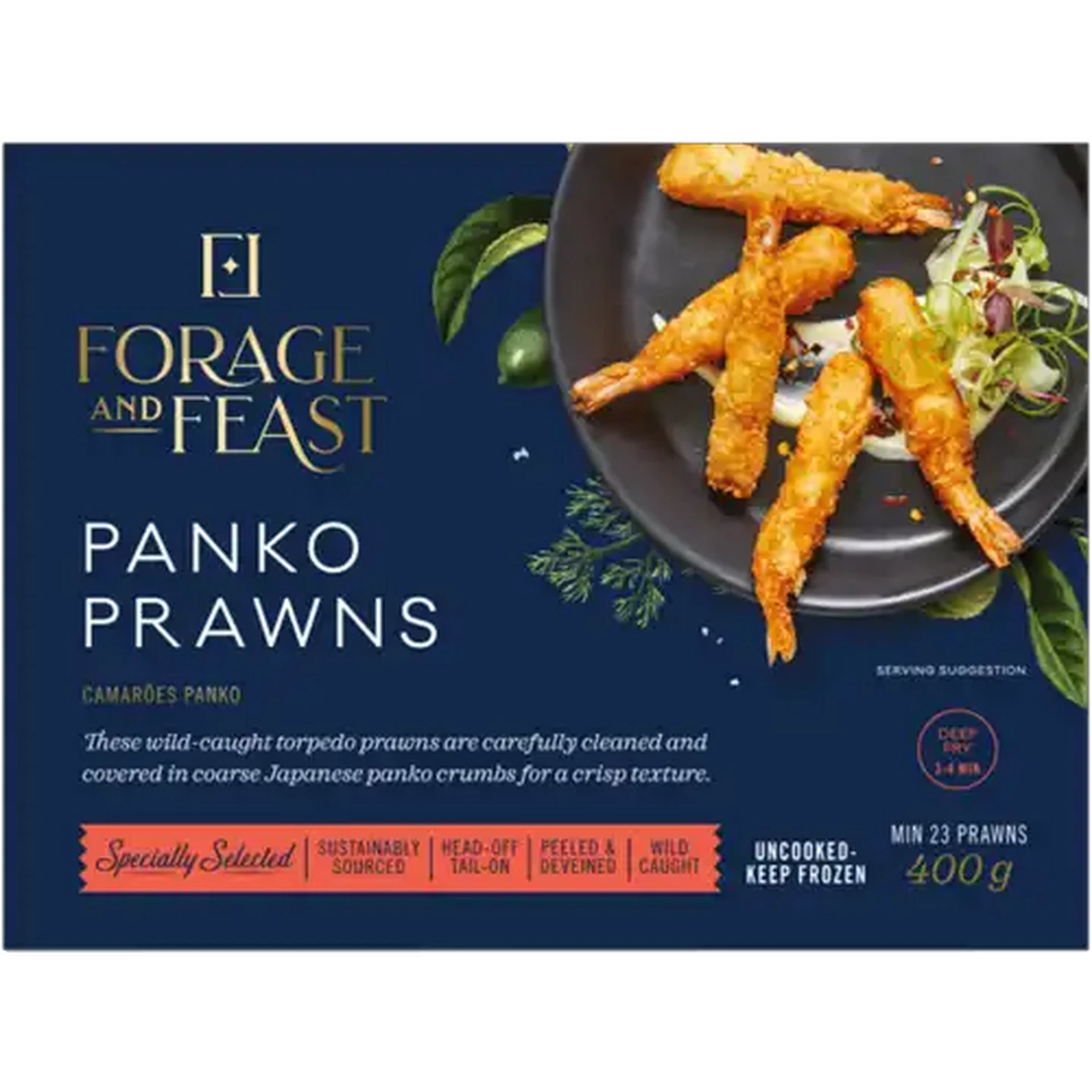 Image of Forage And Feast Frozen Panko Prawns 400g