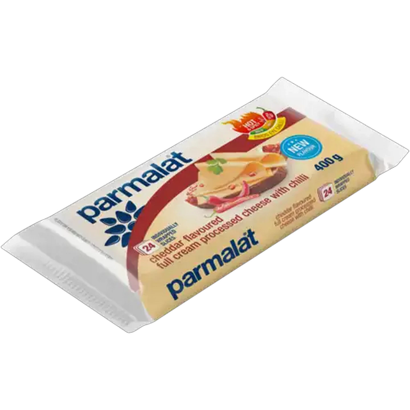 Image of Parmalat Cheddar Flavoured Sliced Full Cream Processed Cheese with Chilli 24 Pack