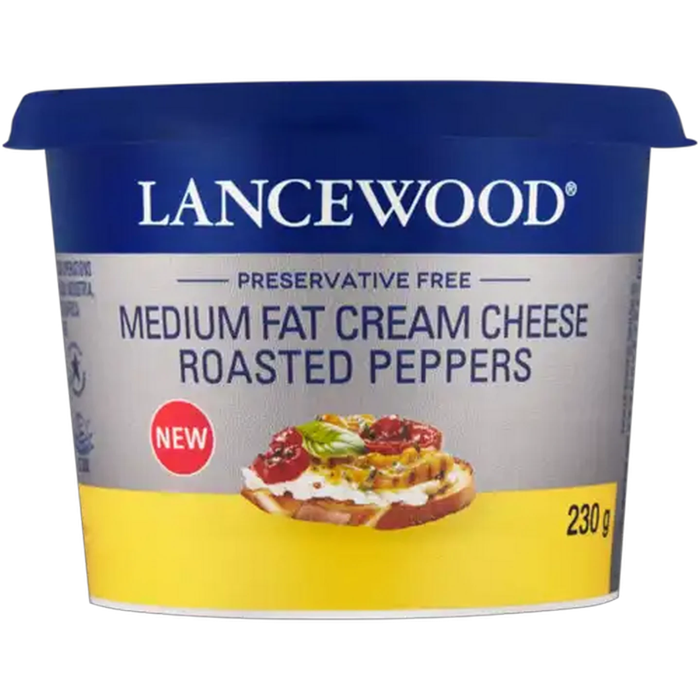 Image of LANCEWOOD Roasted Peppers Medium Fat Cream Cheese 230g