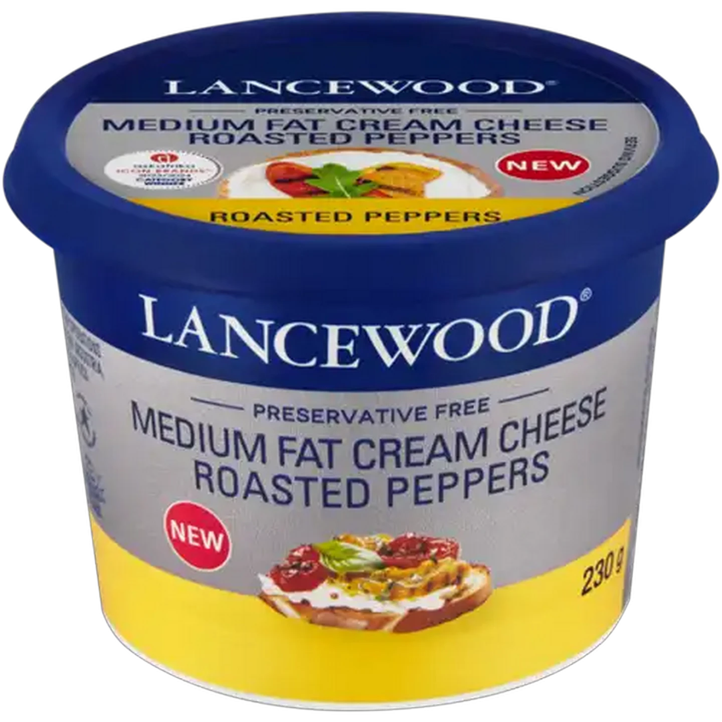 Image of LANCEWOOD Roasted Peppers Medium Fat Cream Cheese 230g