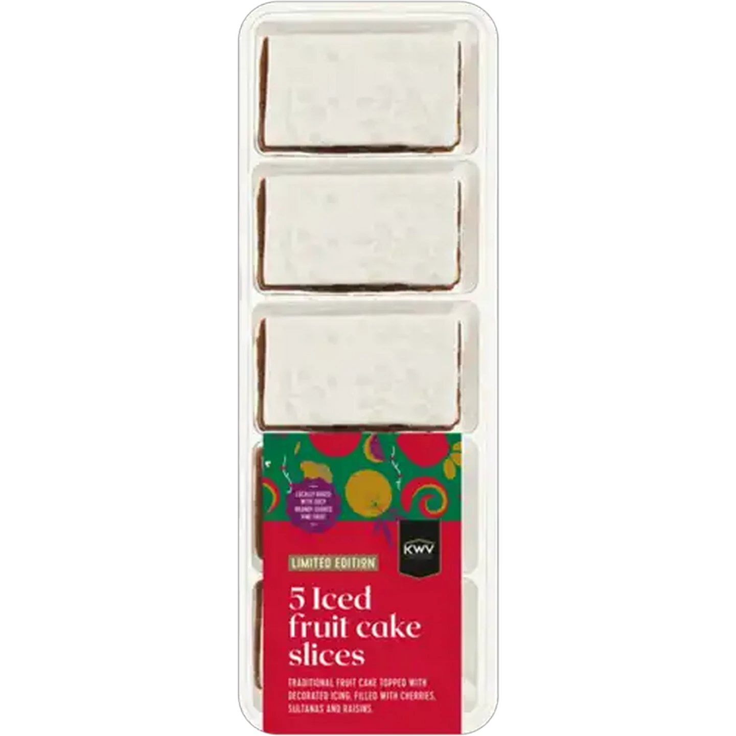 Image of Limited Edition KWV Iced Fruit Cake Slices 5 Pack