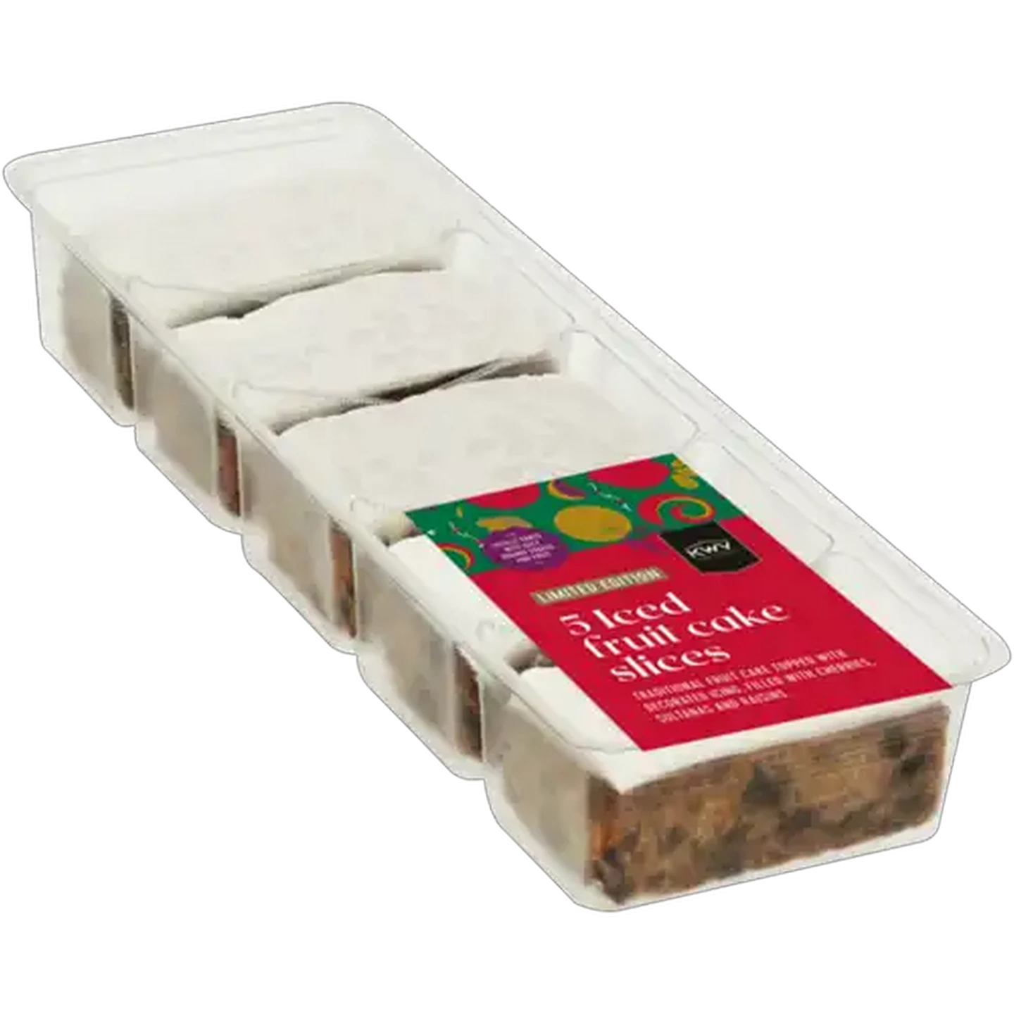 Image of Limited Edition KWV Iced Fruit Cake Slices 5 Pack