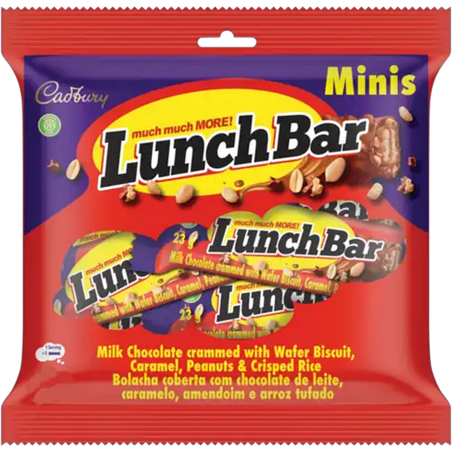 Image of Cadbury Lunch Bar Mini Milk Chocolate Bars 168g