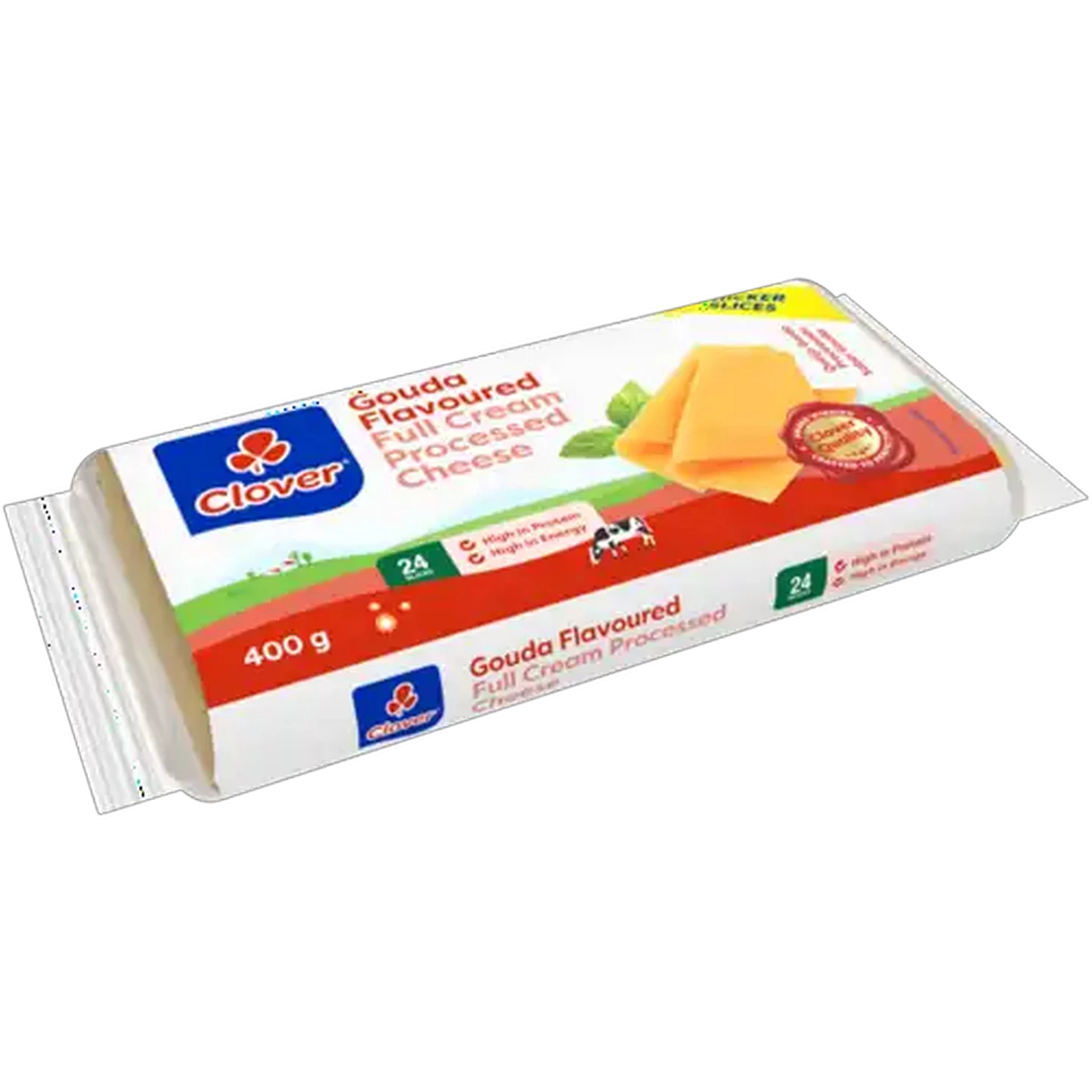 Image of Clover Gouda Flavoured Full Cream Processed Cheese Slices 400g