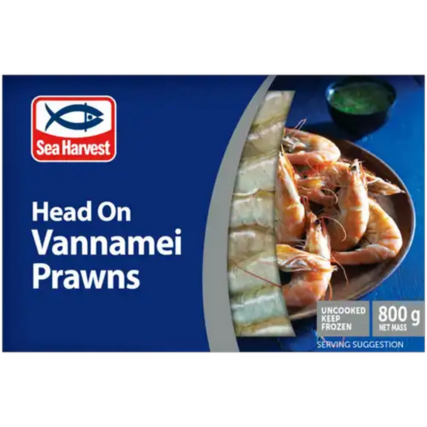 Image of Sea Harvest Frozen Head On Vannamei Prawns 800g