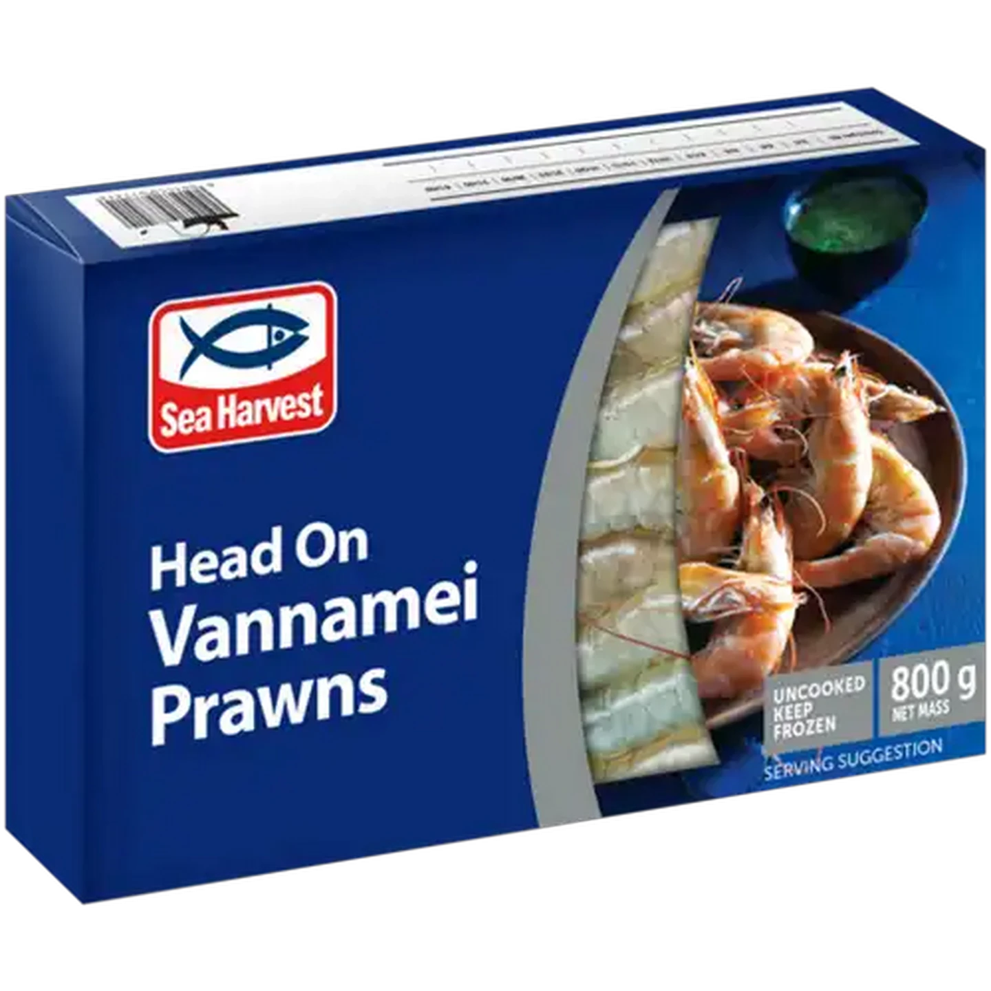 Image of Sea Harvest Frozen Head On Vannamei Prawns 800g