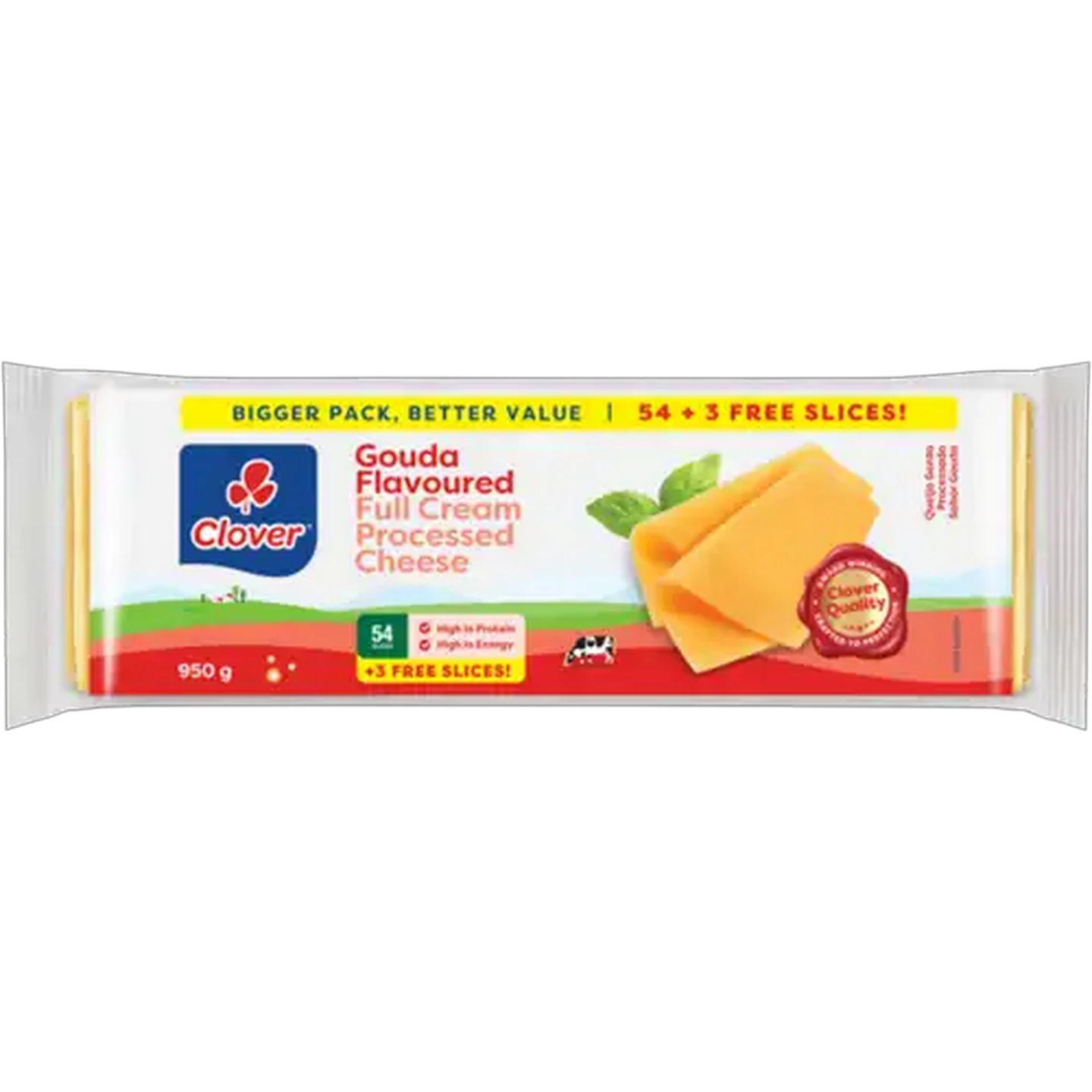 Image of Clover Gouda Flavoured Sliced Full Cream Processed Cheese 57 Pack