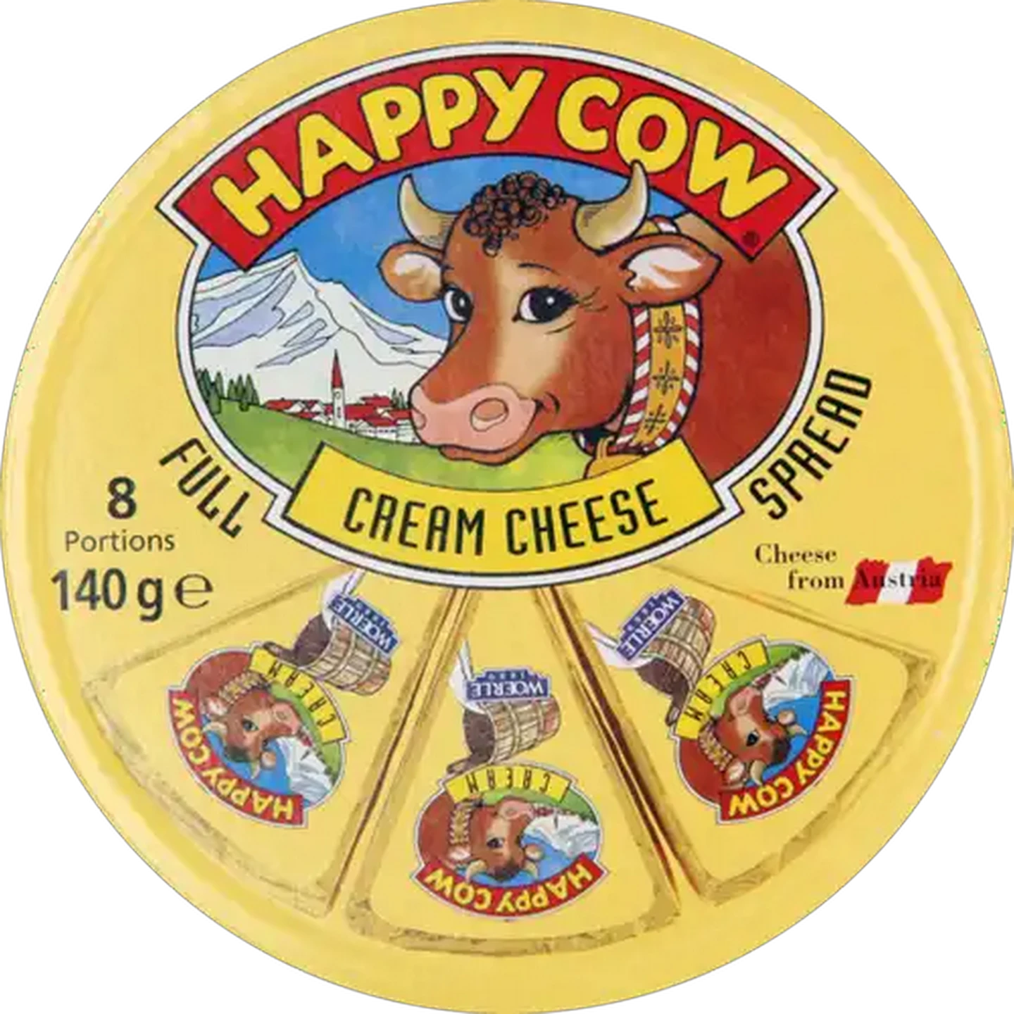 Image of Happy Cow Cream Cheese Wedges 140g