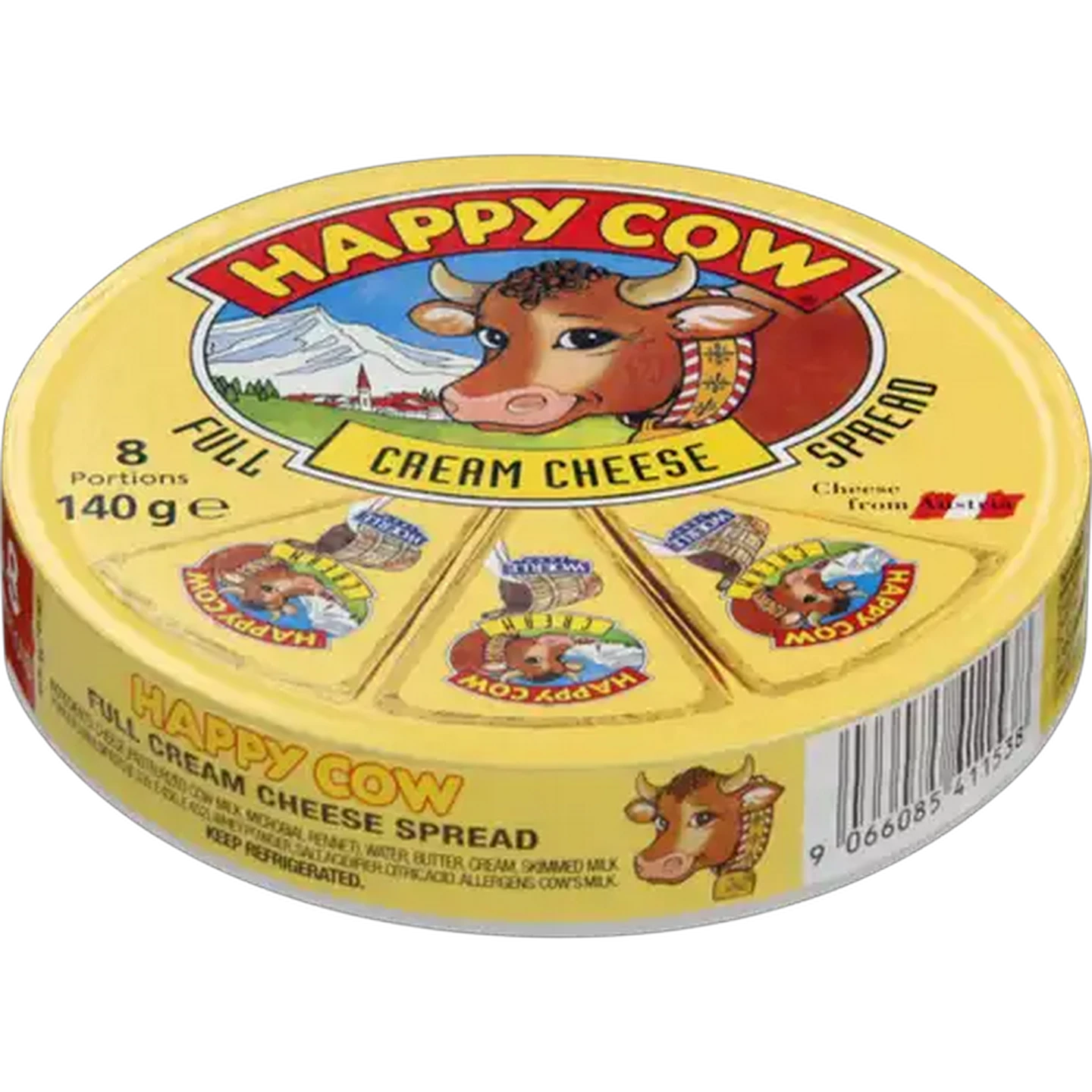 Image of Happy Cow Cream Cheese Wedges 140g