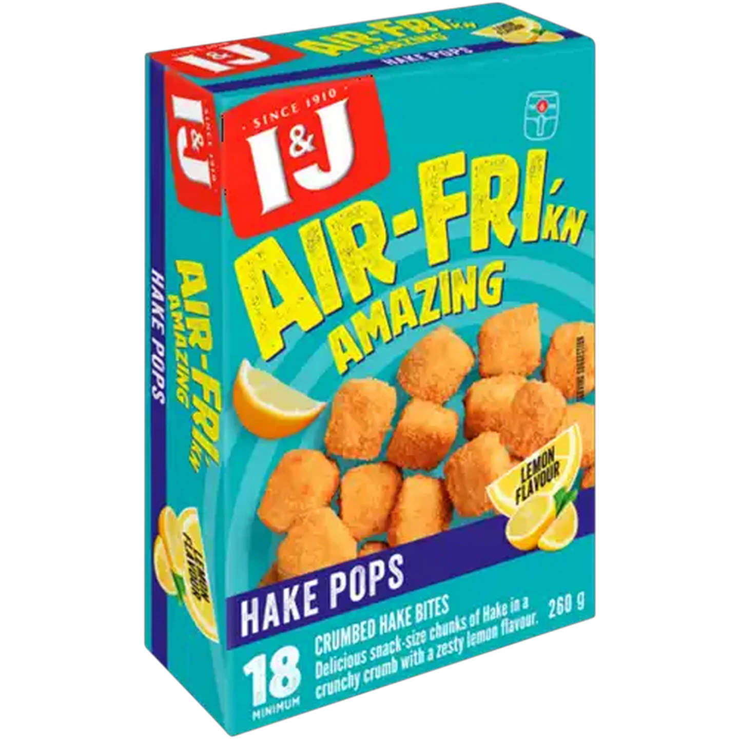 Image of I&J Air-Fri'kn Amazing Lemon Flavour Frozen Hake Pops 260g