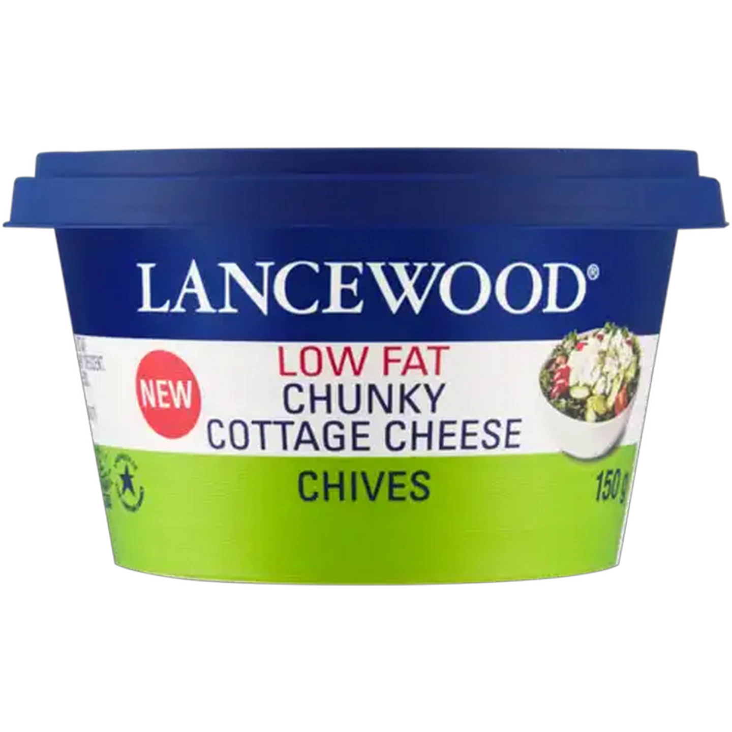 Image of LANCEWOOD Chives Low Fat Chunky Cottage Cheese 150g