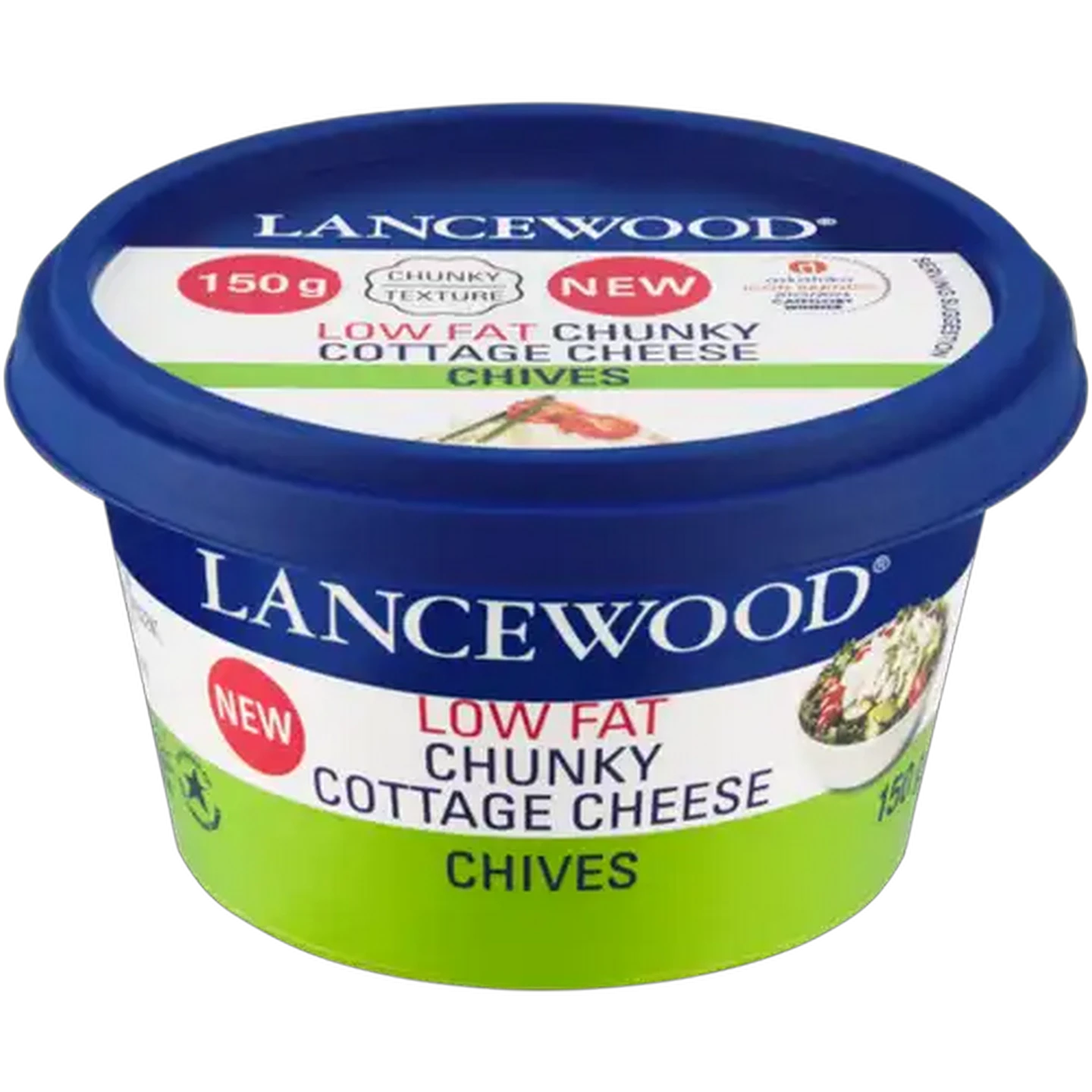 Image of LANCEWOOD Chives Low Fat Chunky Cottage Cheese 150g