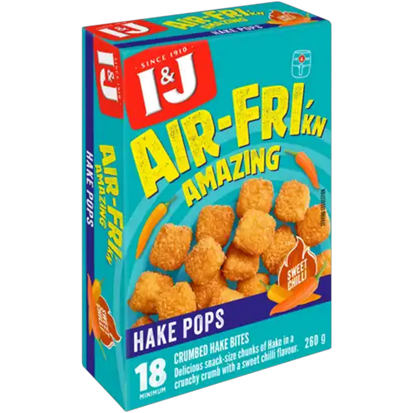 Image of I&J Air-Fri'kn Amazing Sweet Chilli Frozen Hake Pops 260g