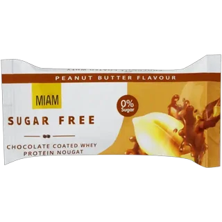 Miam Peanut Butter Flavour Chocolate Coated Whey Protein Nougat 50g