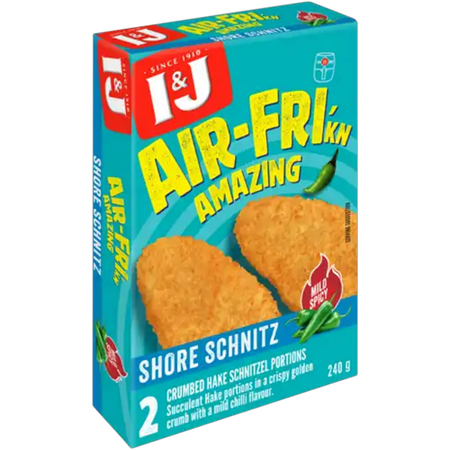 Image of I&J Air-Fri'kn Amazing Mild Spicy Frozen Shore Schnitz 240g
