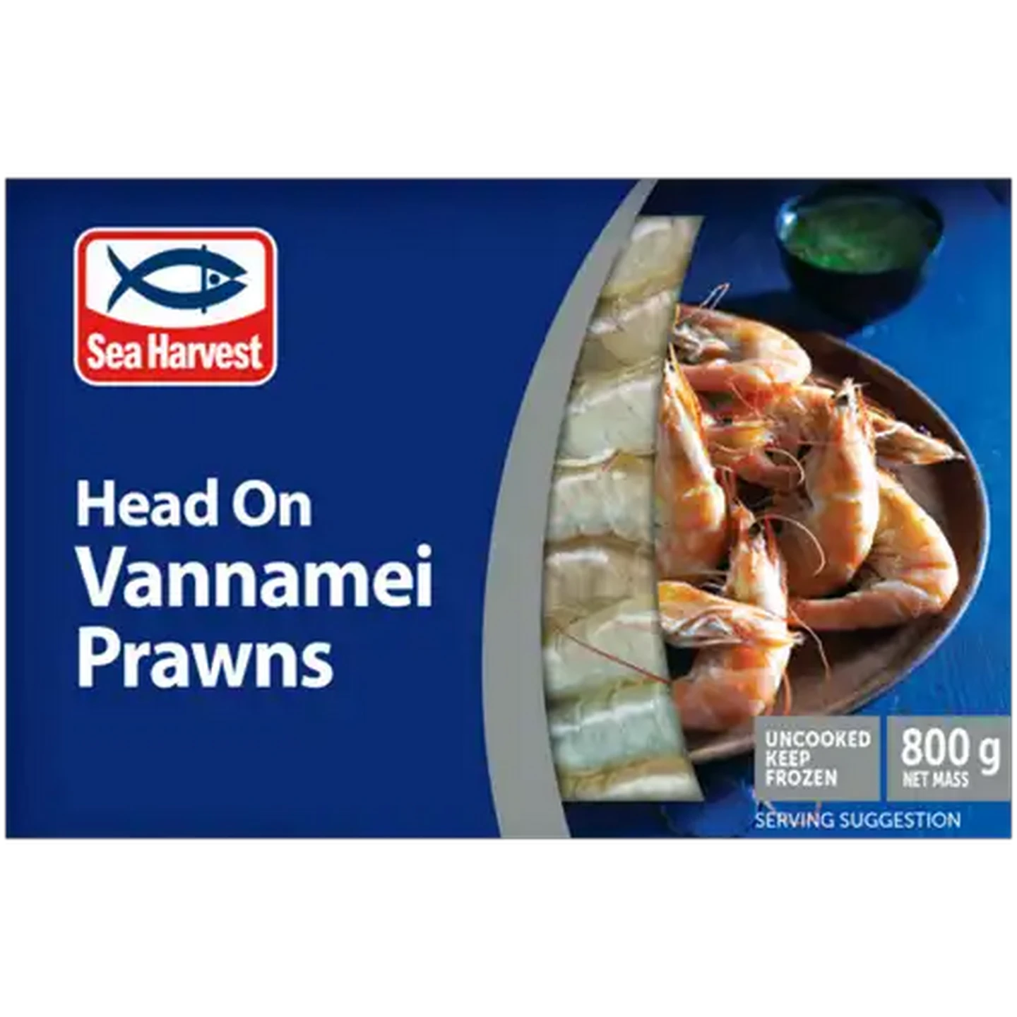 Image of Sea Harvest Frozen Head On Vannamei Prawns 800g