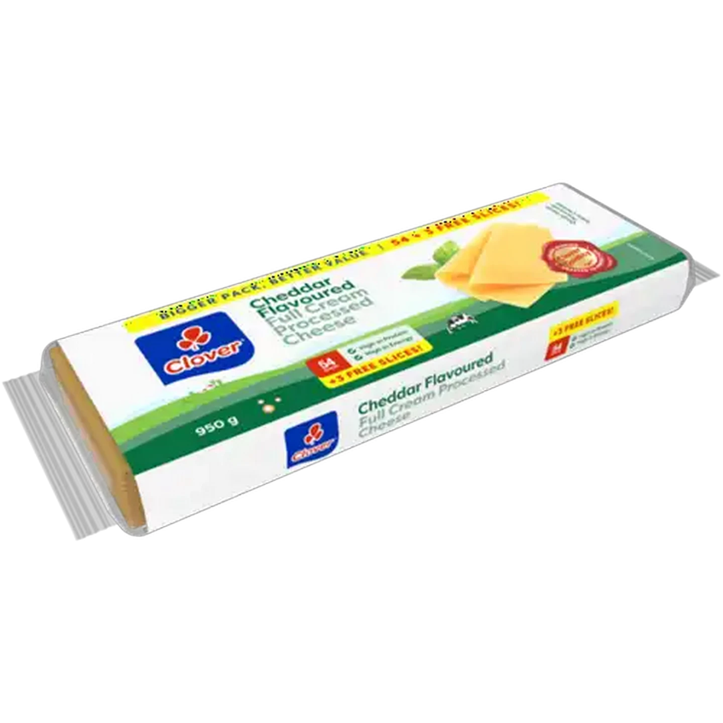 Image of Clover Cheddar Flavoured Sliced Full Cream Processed Cheese 57 Pack
