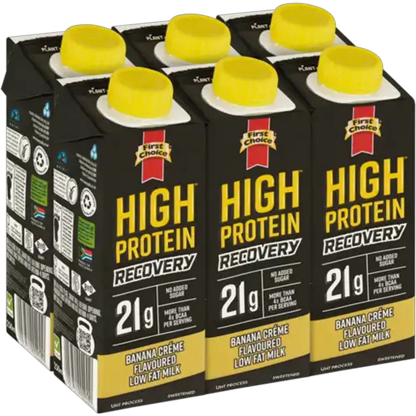 Image of First Choice High Protein Recovery Banana Créme Flavoured Low Fat Milk 6 x 250ml